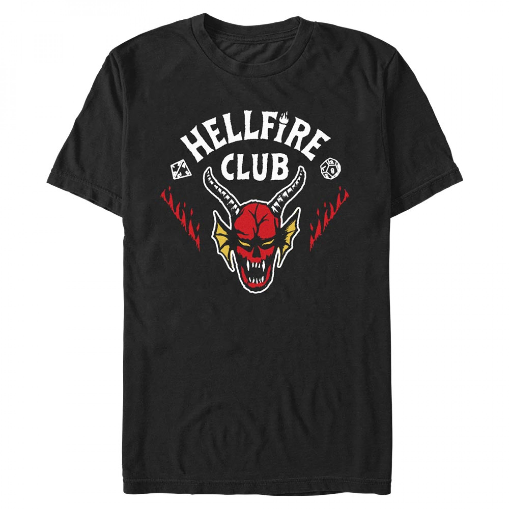 Stranger Things Hellfire Club Black Colorway T-Shirt, Black