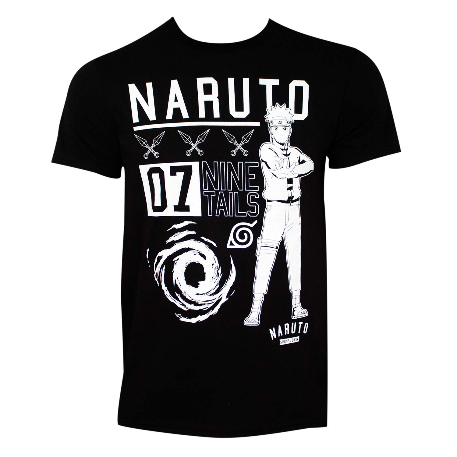 Naruto 07 Nine Tails Tee Shirt, Black