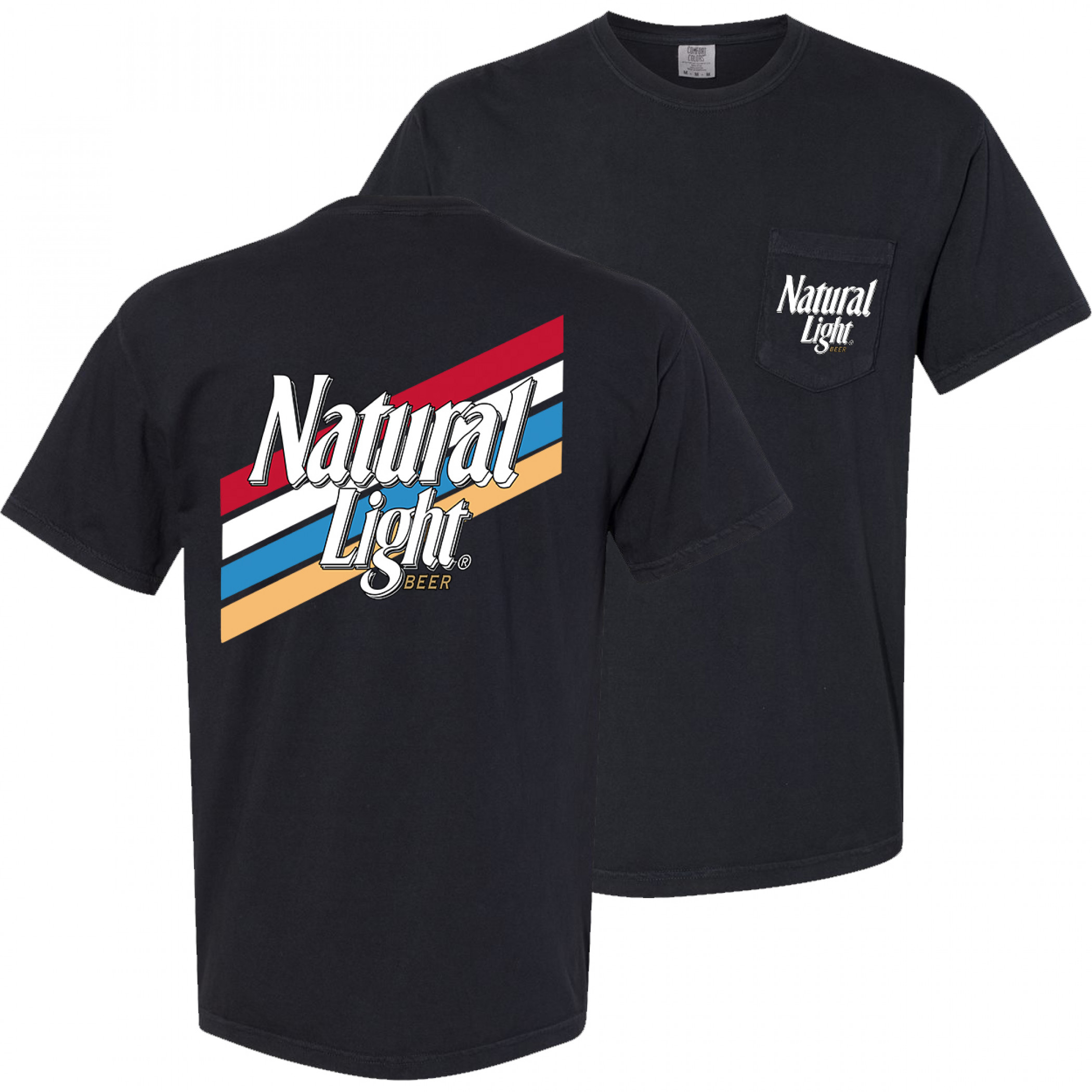 Natural Light Vintage Stripes Pocket Tee