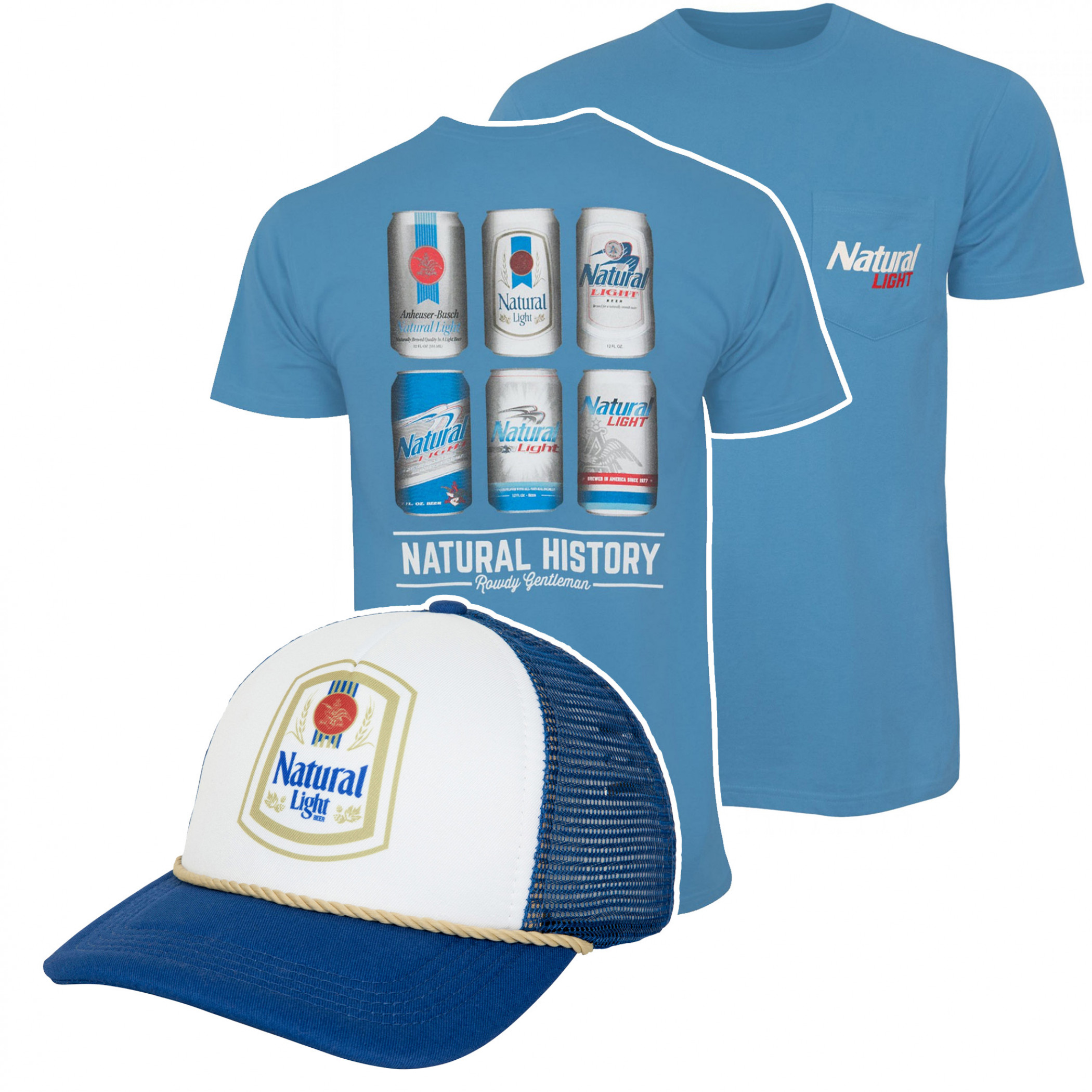 Natural Light Natural History Hat and T-Shirt Bundle