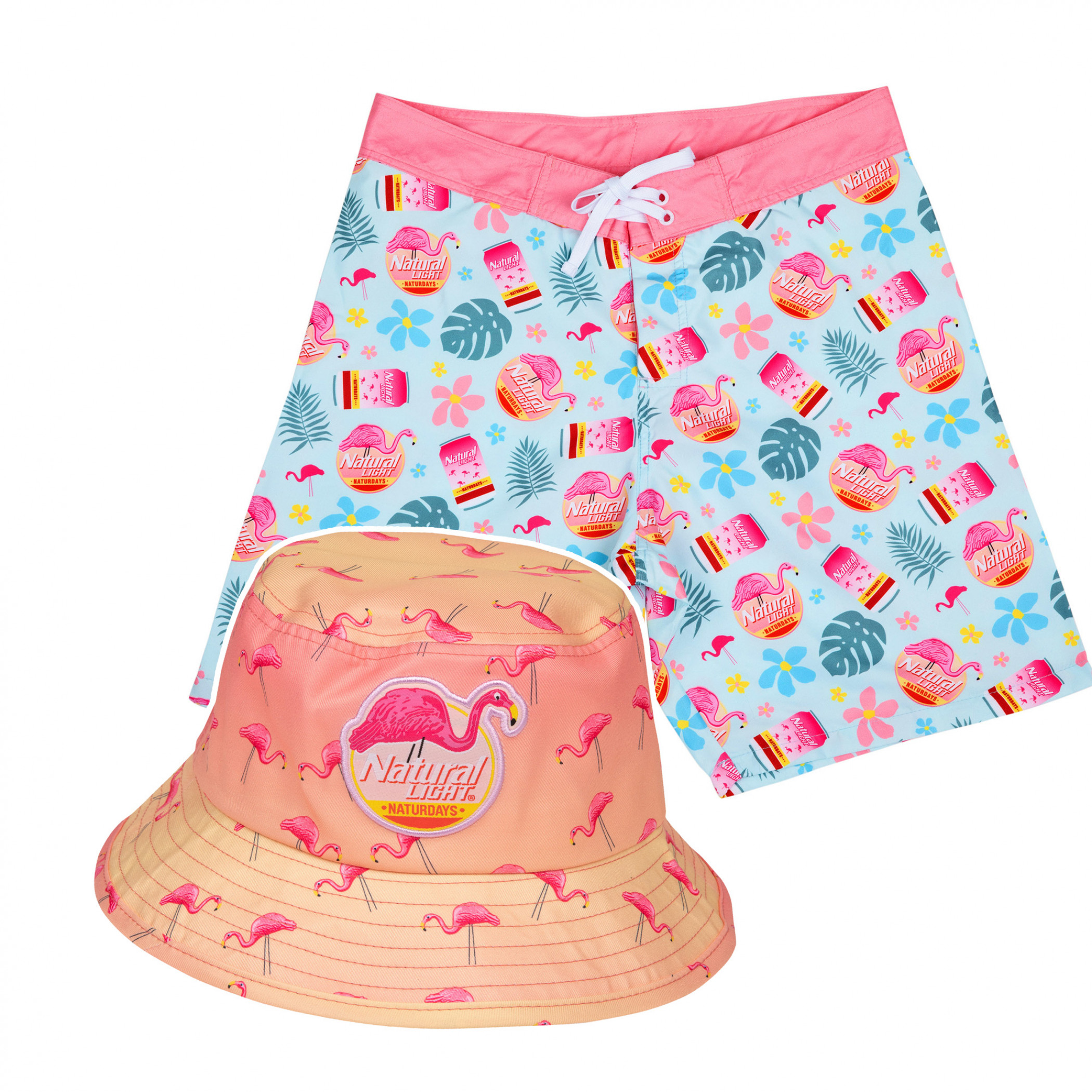 Naturdays Board Shorts and Bucket Hat Beach Bundle