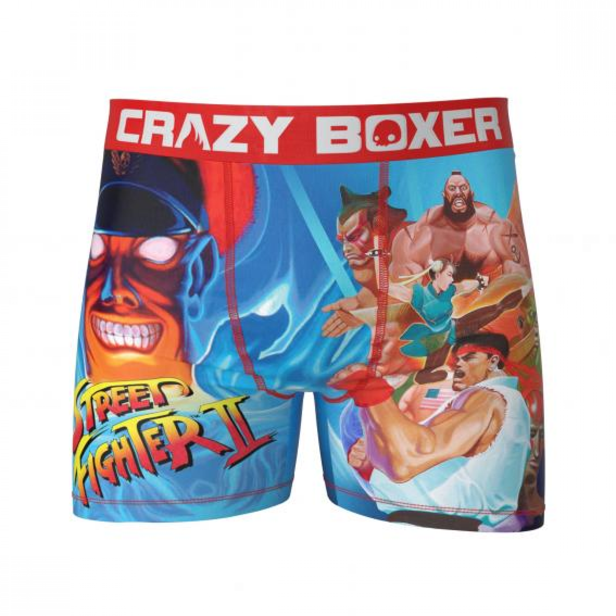 Street Fighter II Power of M. Bison Men's Crazy Boxer Briefs, Multi-Color