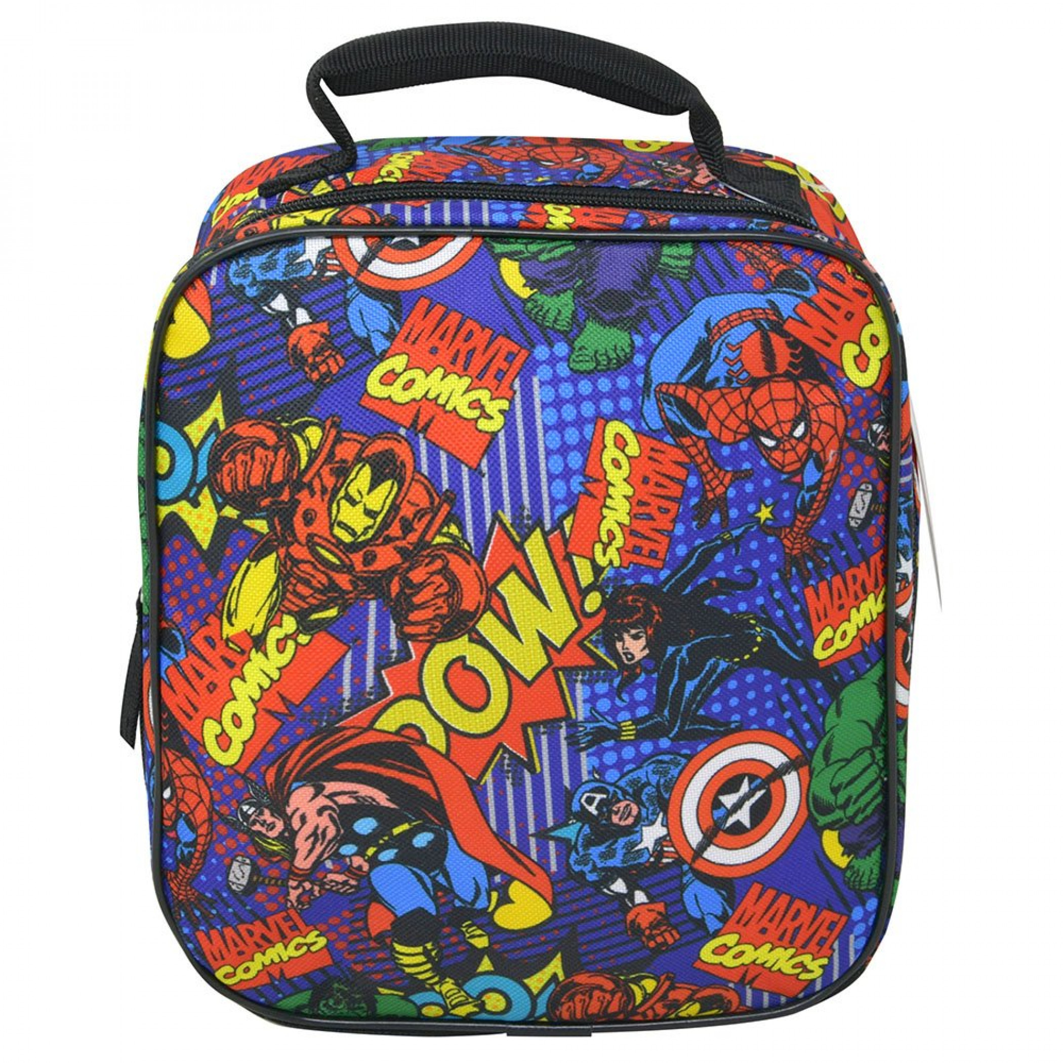 Marvel Avengers All Over Comic Print Lunch Bag, Multi-Color