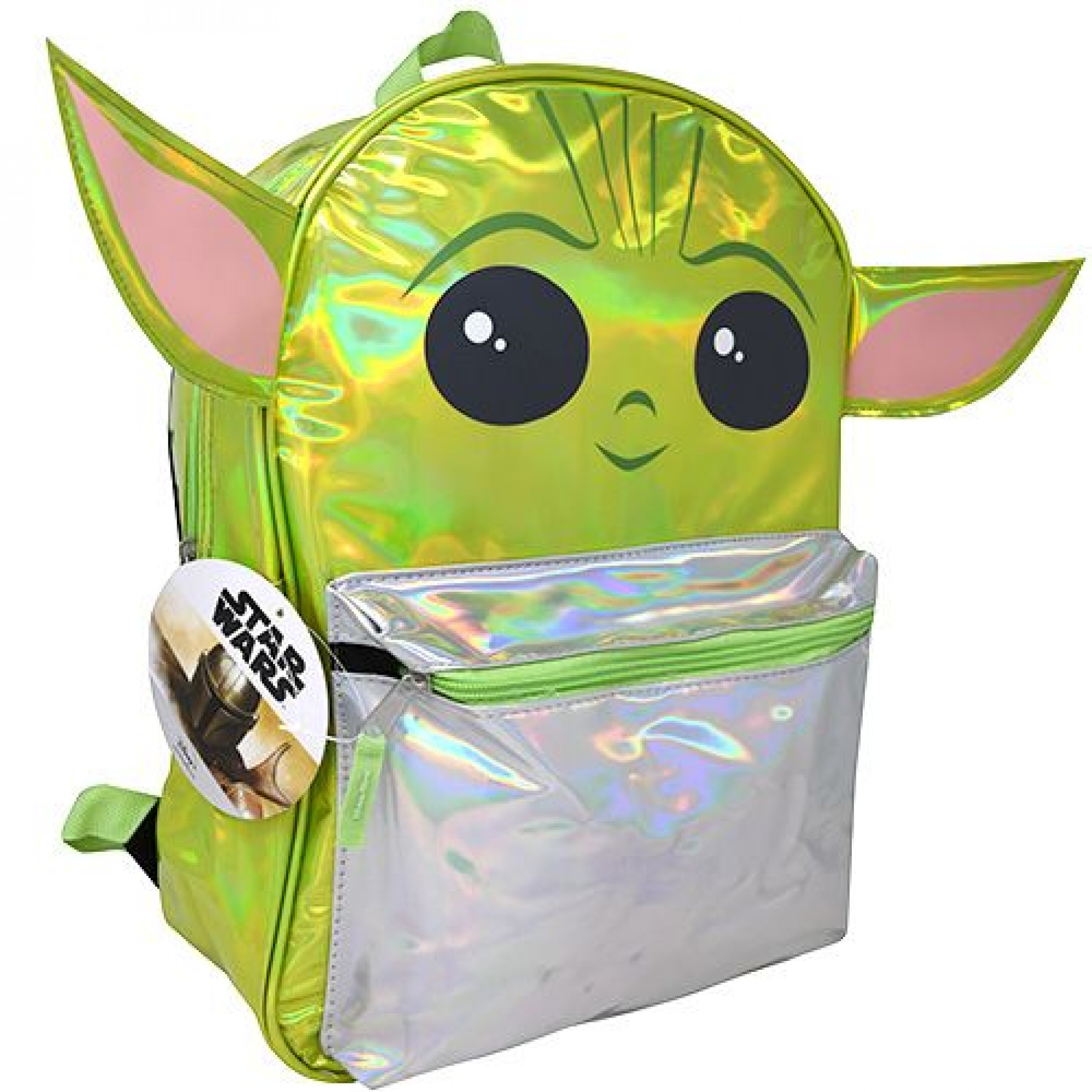 Star Wars The Child The Mandalorian 16' Backpack with Shaped Ears, Green