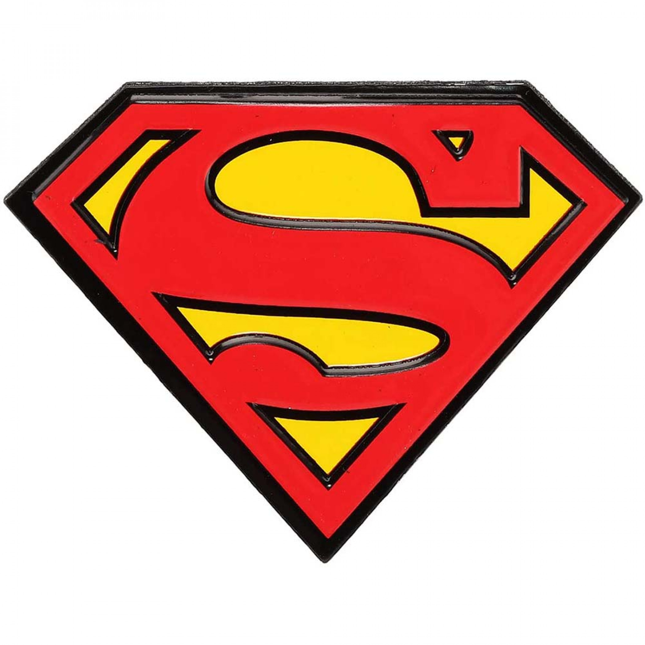 DC Comics Superman Classic Logo Embossed Tin Magnet, Red