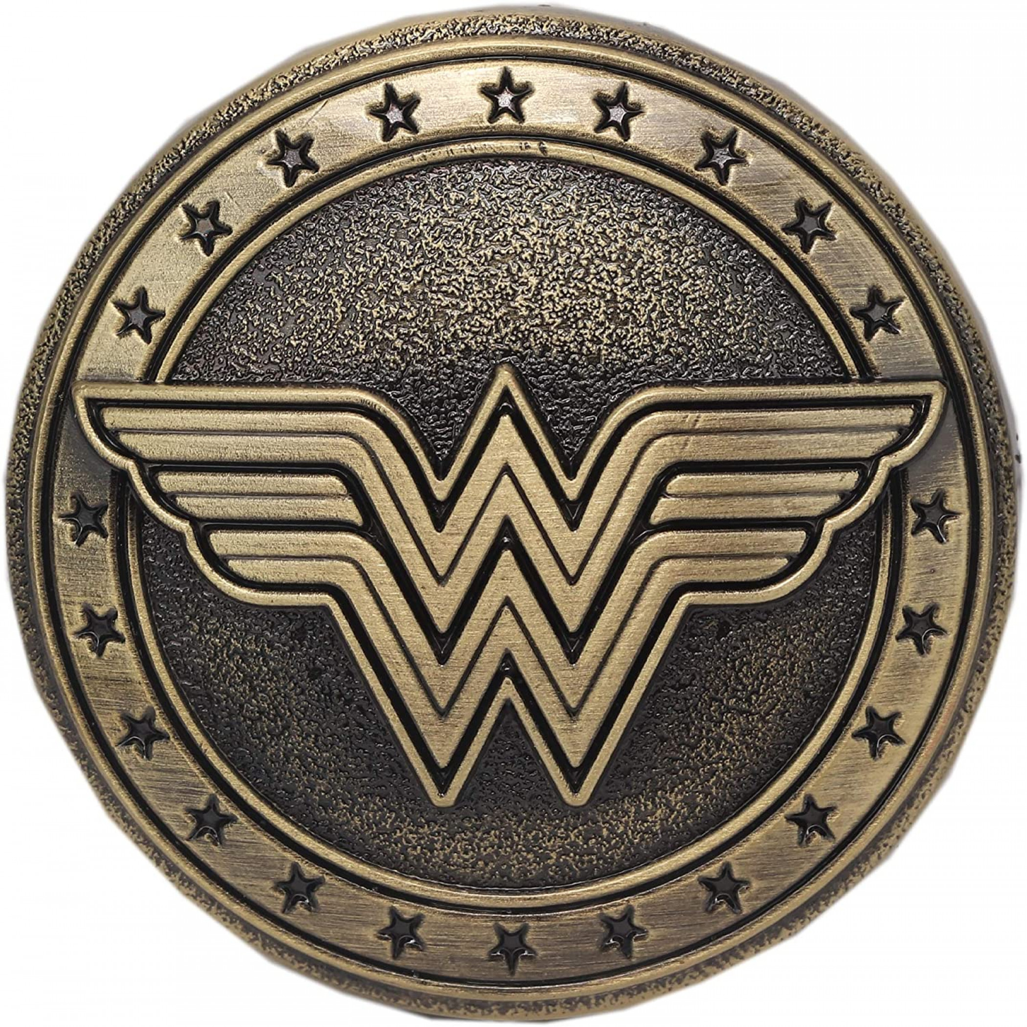 DC Comics Wonder Woman Symbol Embossed Metal Drawer/Cabinet Knob, Bronze