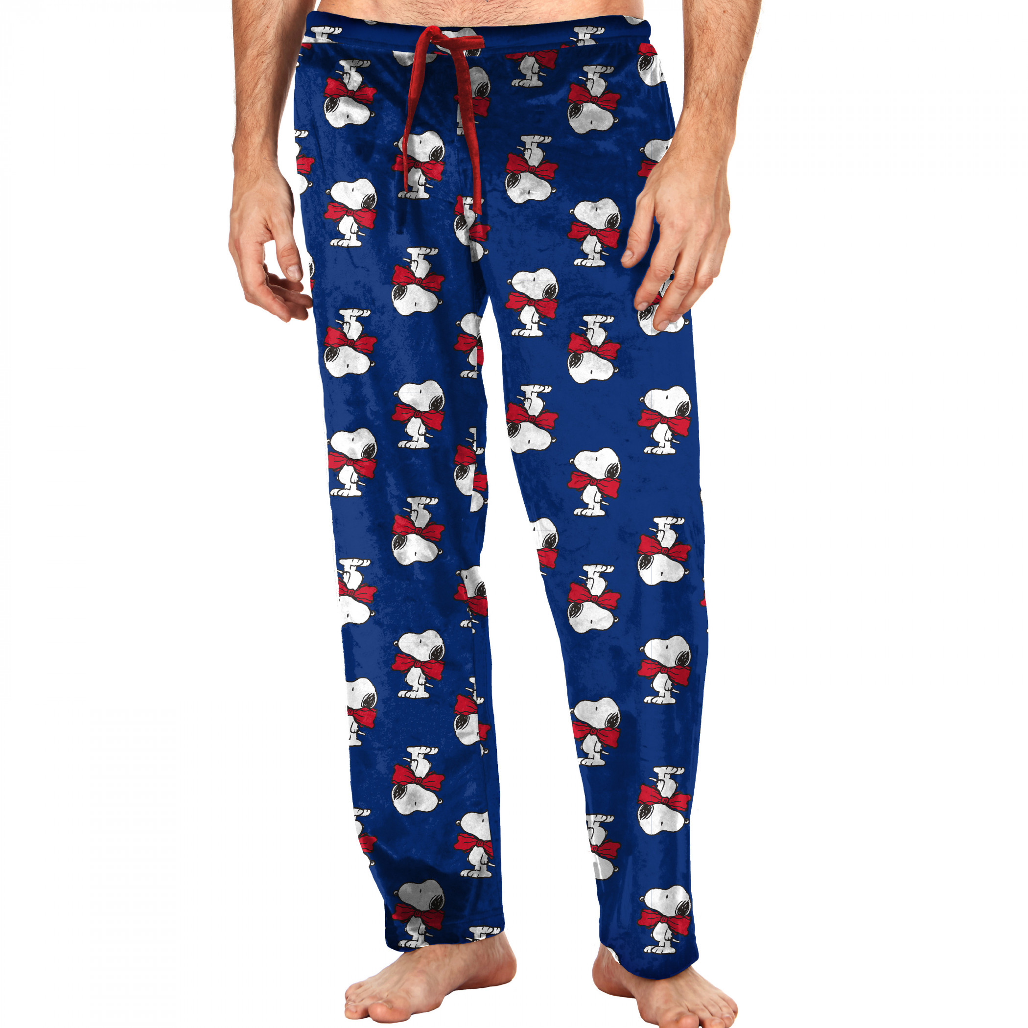 Peanuts Snoopy with a Big Red Bow Sleep Pants Blue