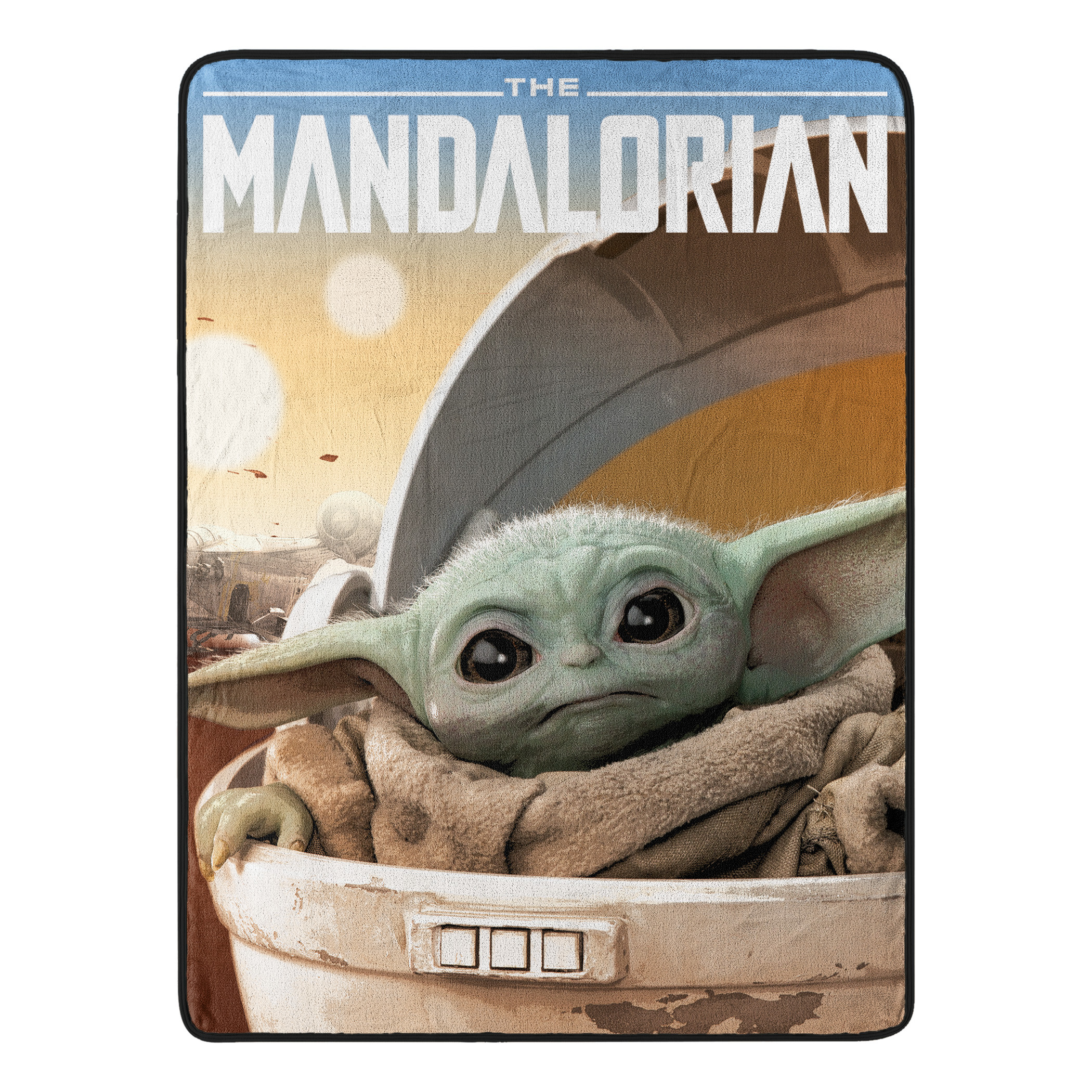 The Mandalorian The Child Arrived 46x60 Micro Raschel Throw Blanket, Blue