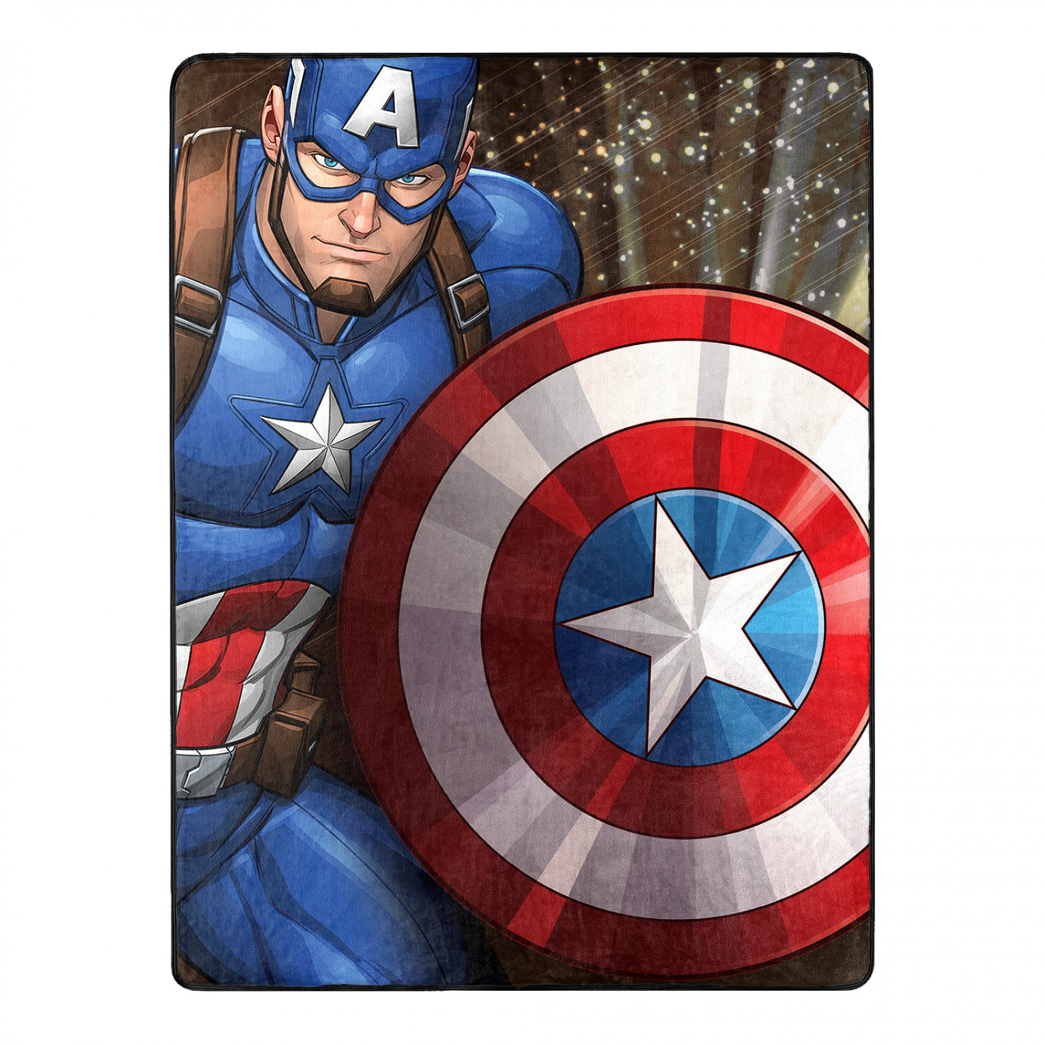 Marvel Comics Captain America Our Captain 46 X 60 Silk Touch Throw, Multi-Color
