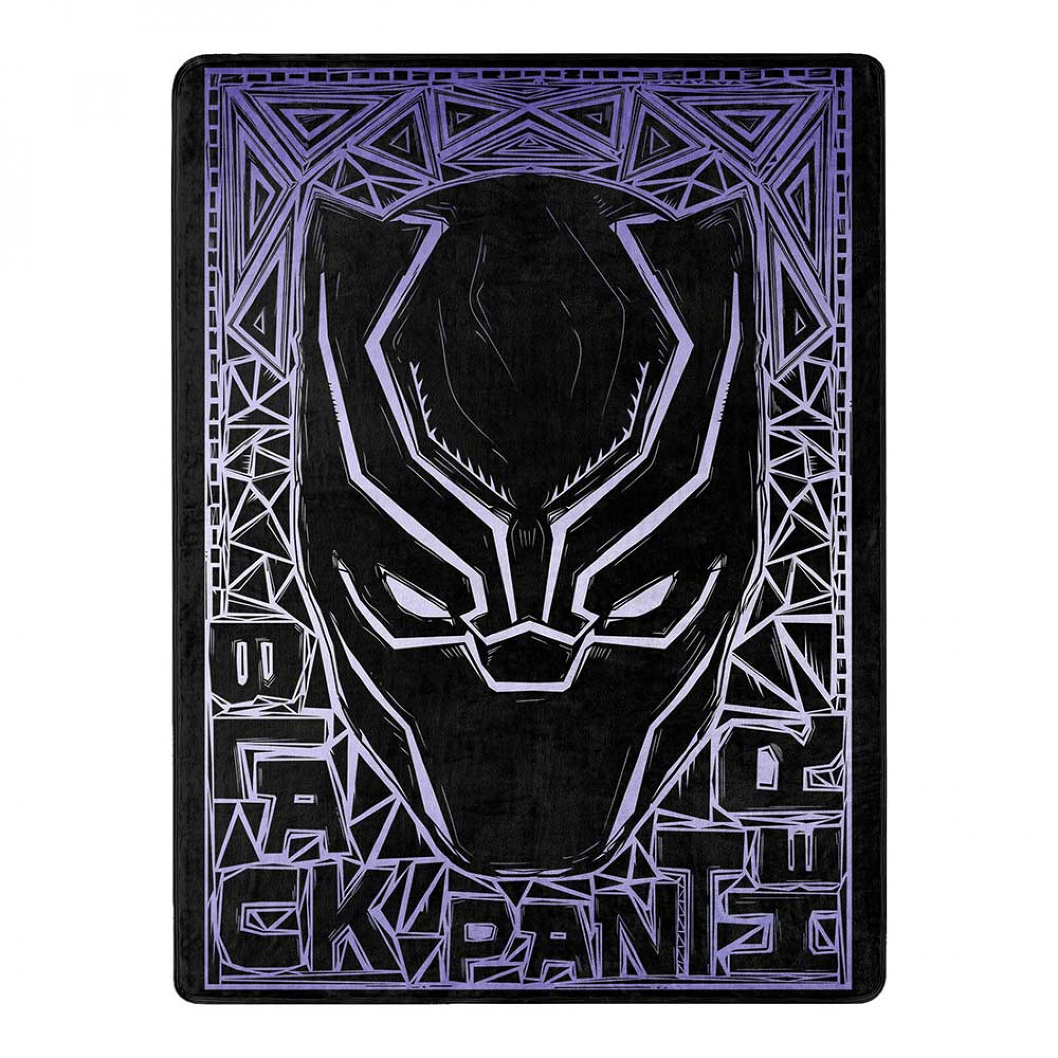 Marvel Comics Black Panther Logo 46'x60' Silk Touch Throw Blanket, Purple