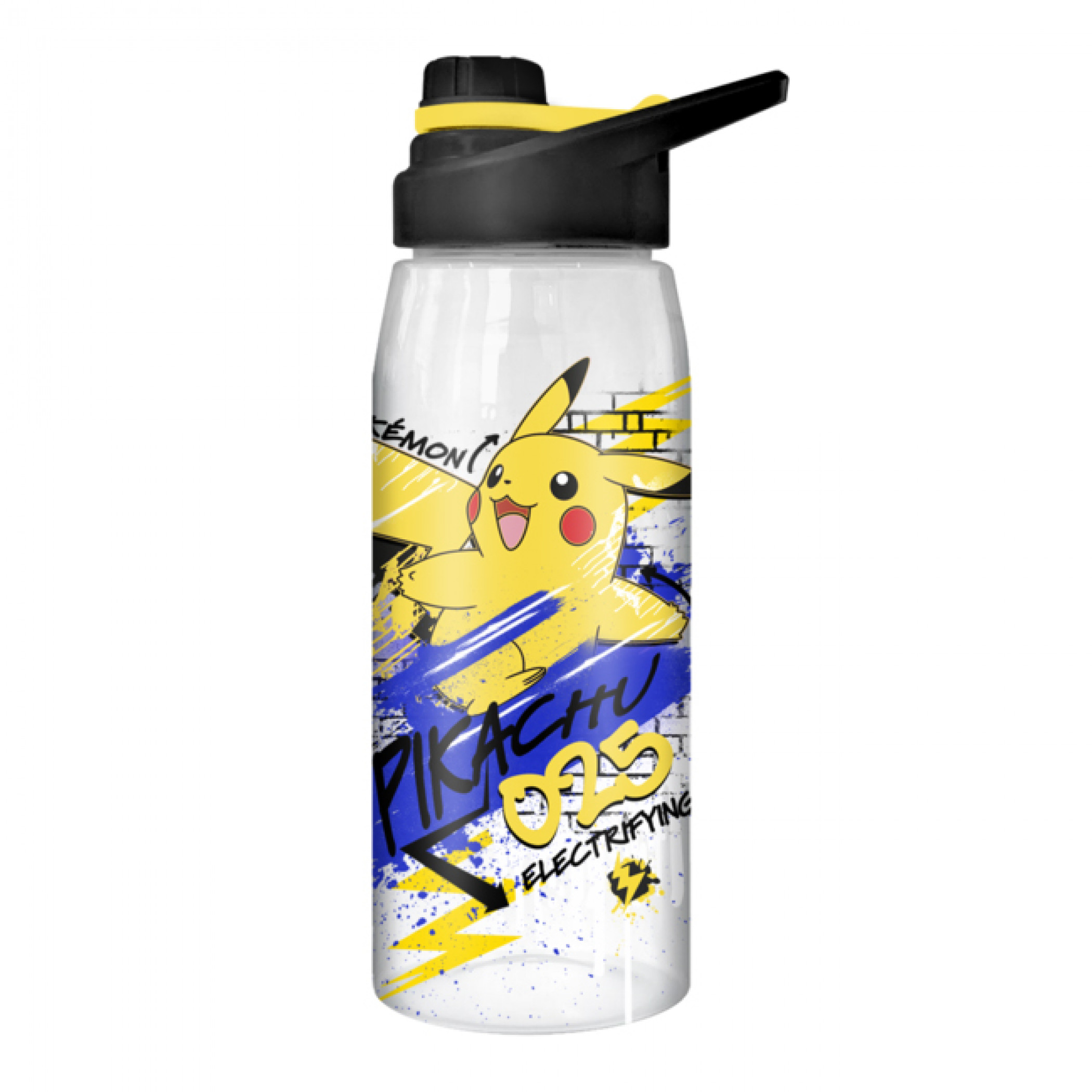 Pikachu 28 Ounce Water Bottle with Screw Lid, Clear