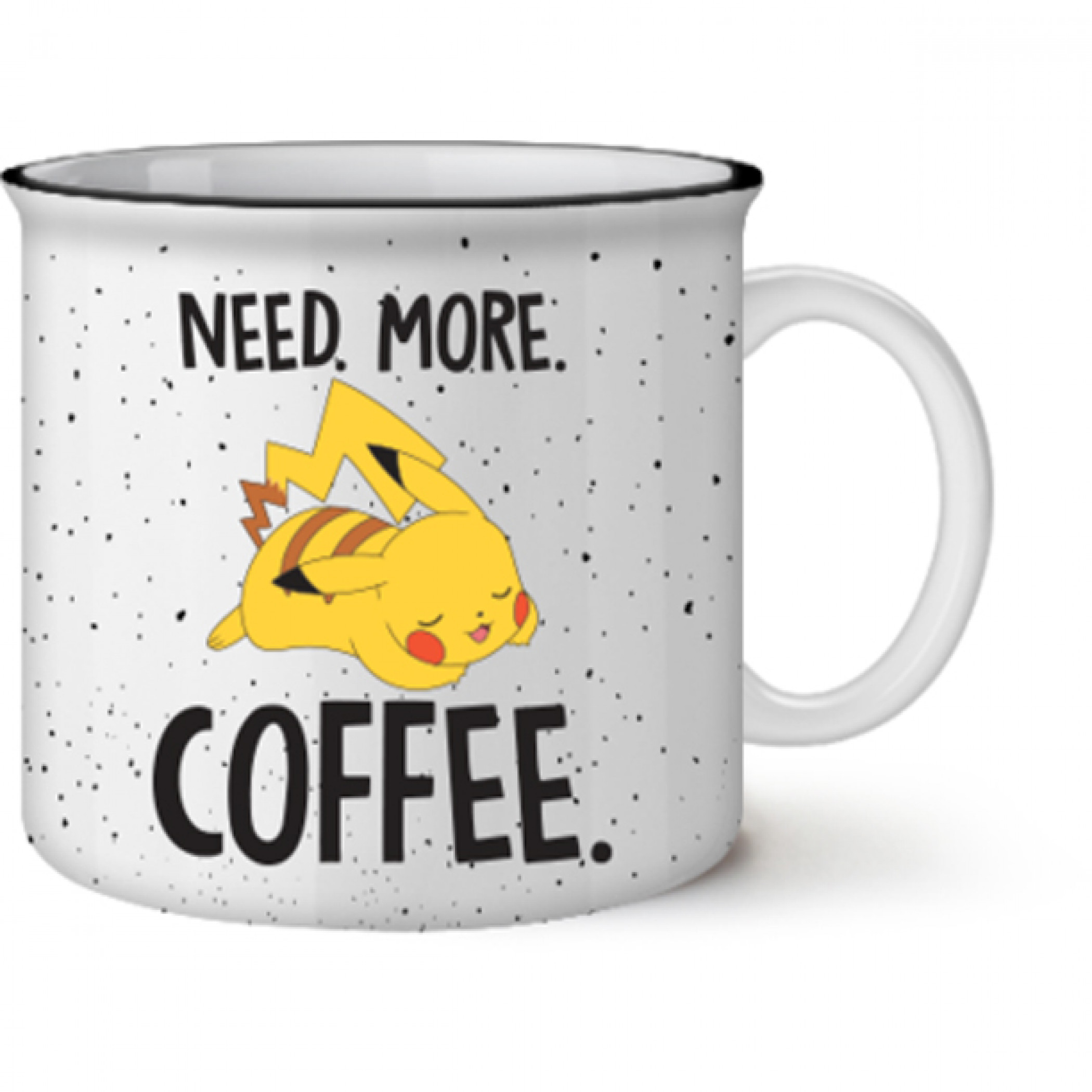 Pokemon Pikachu Need More Coffee Mug, White