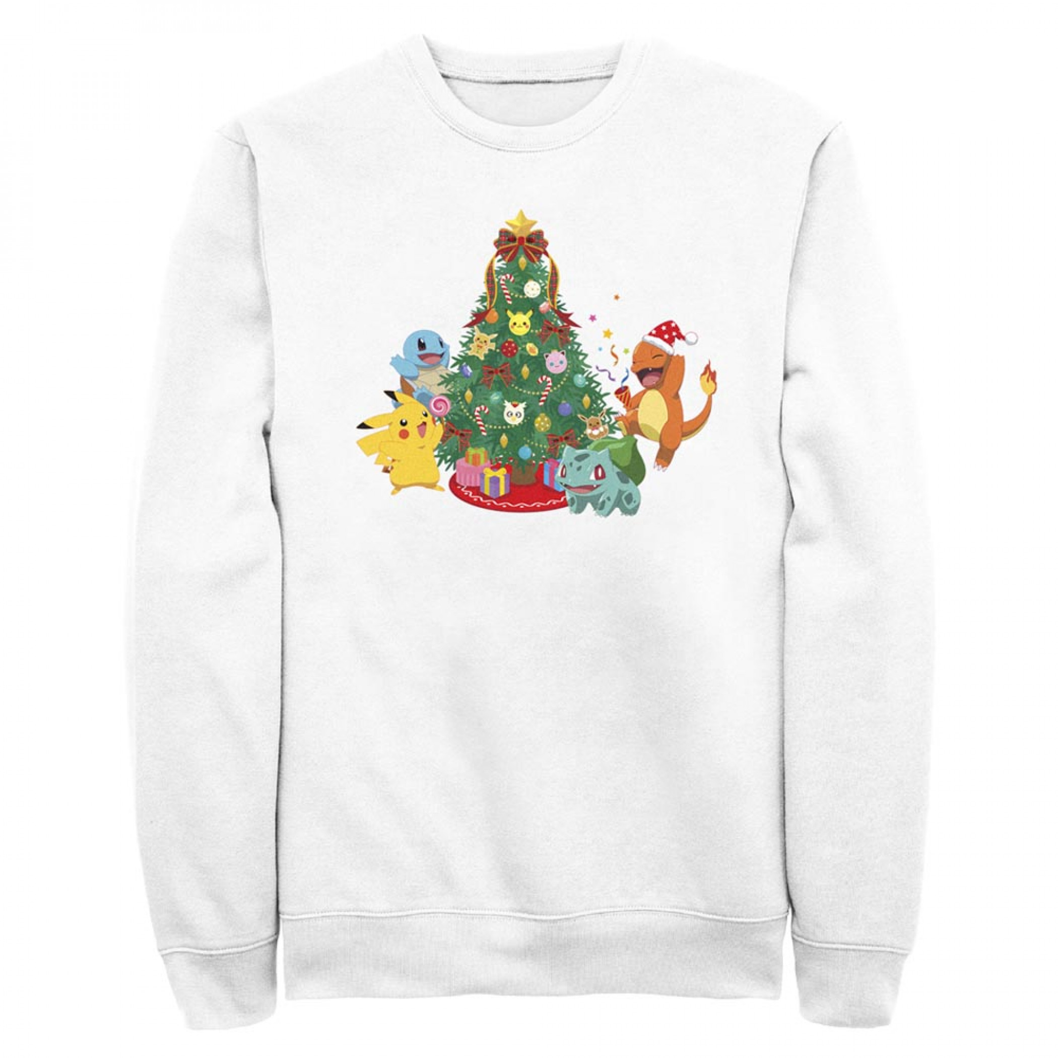 Pokemon Christmas Tree White Sweatshirt, White