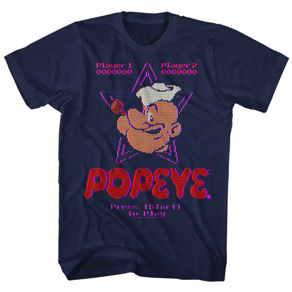 Popeye Old Game Blue T-Shirt