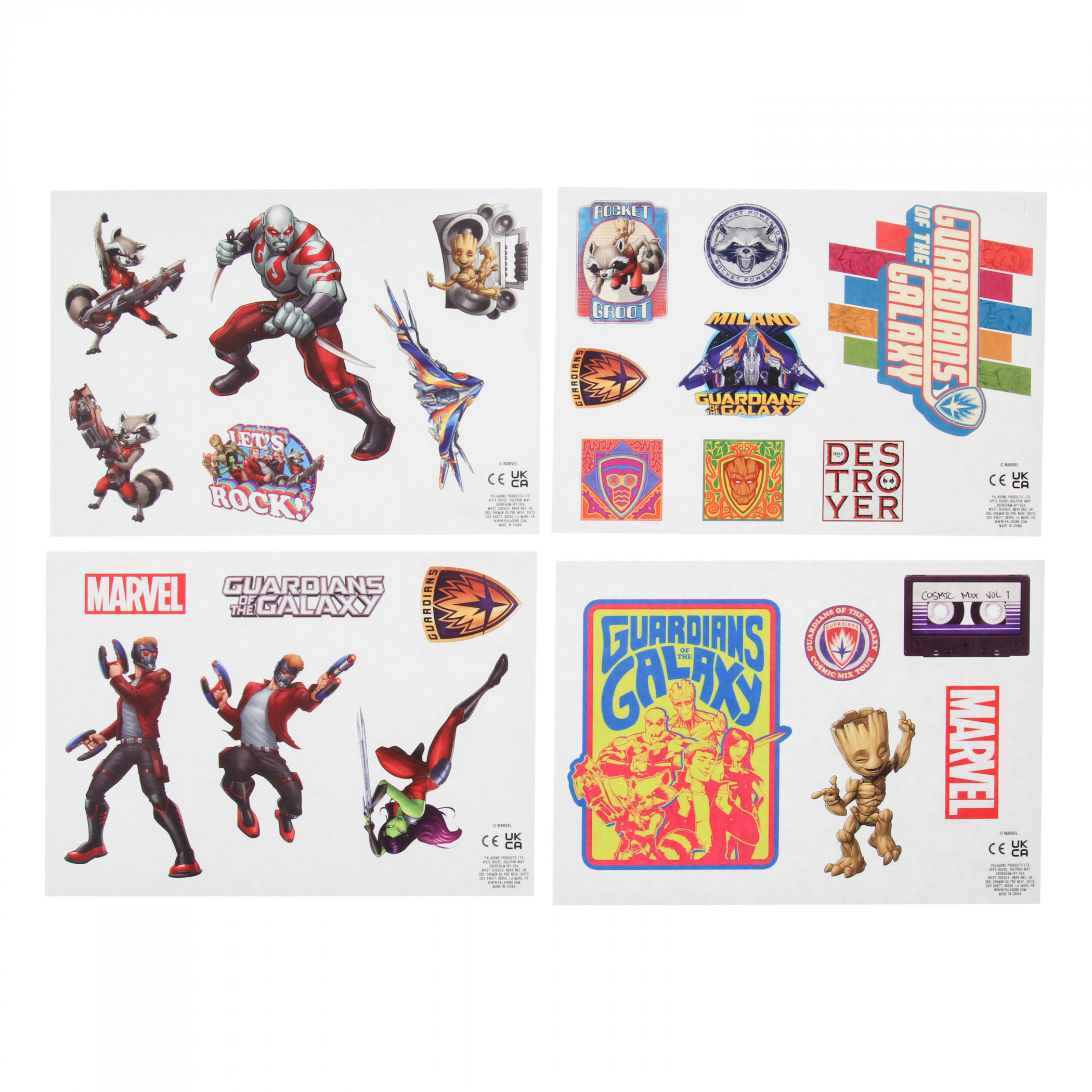 Guardians of The Galaxy Vinyl Gadget Decals, Multi-Color