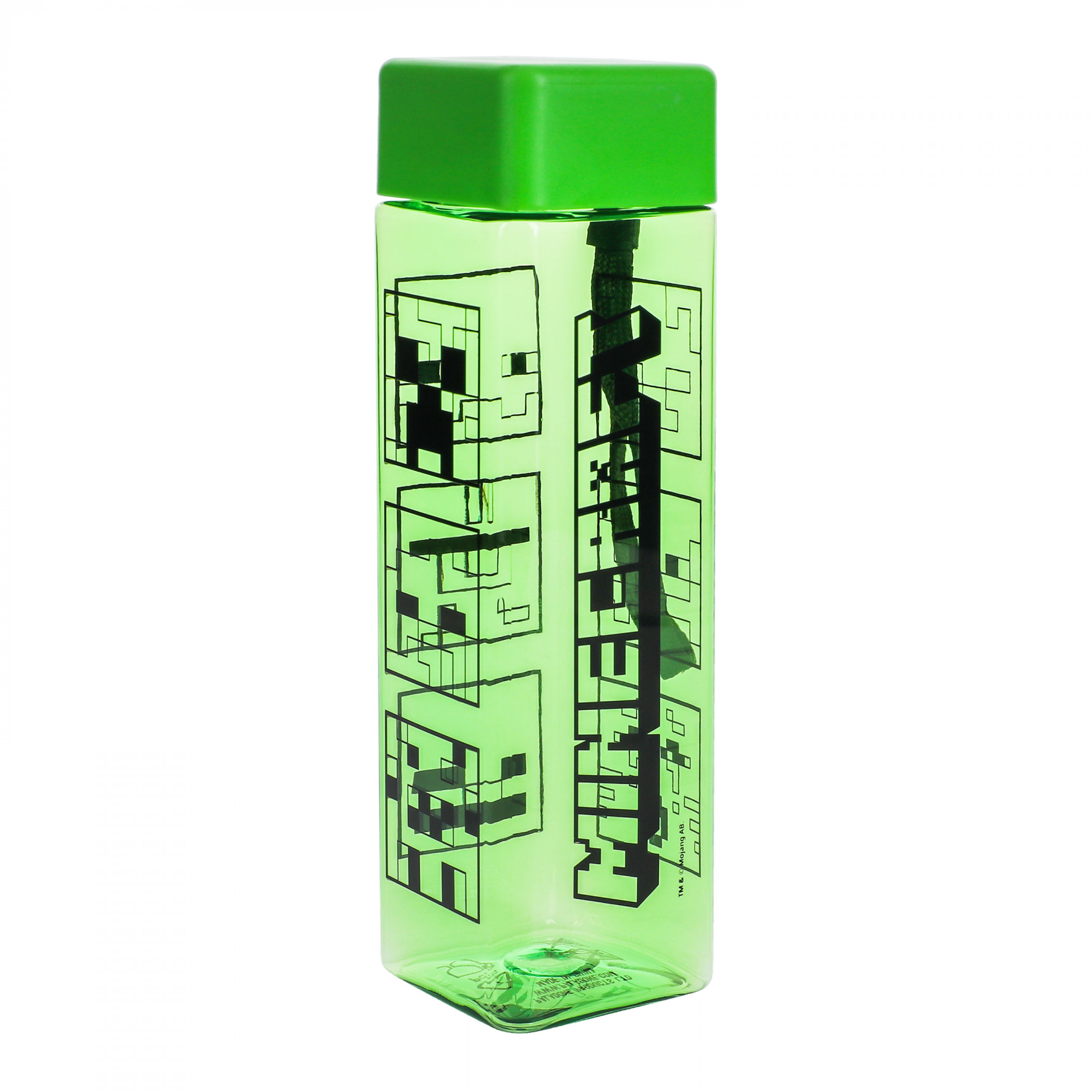 Minecraft Mobs Rectangular 500ML Water Bottle, Green