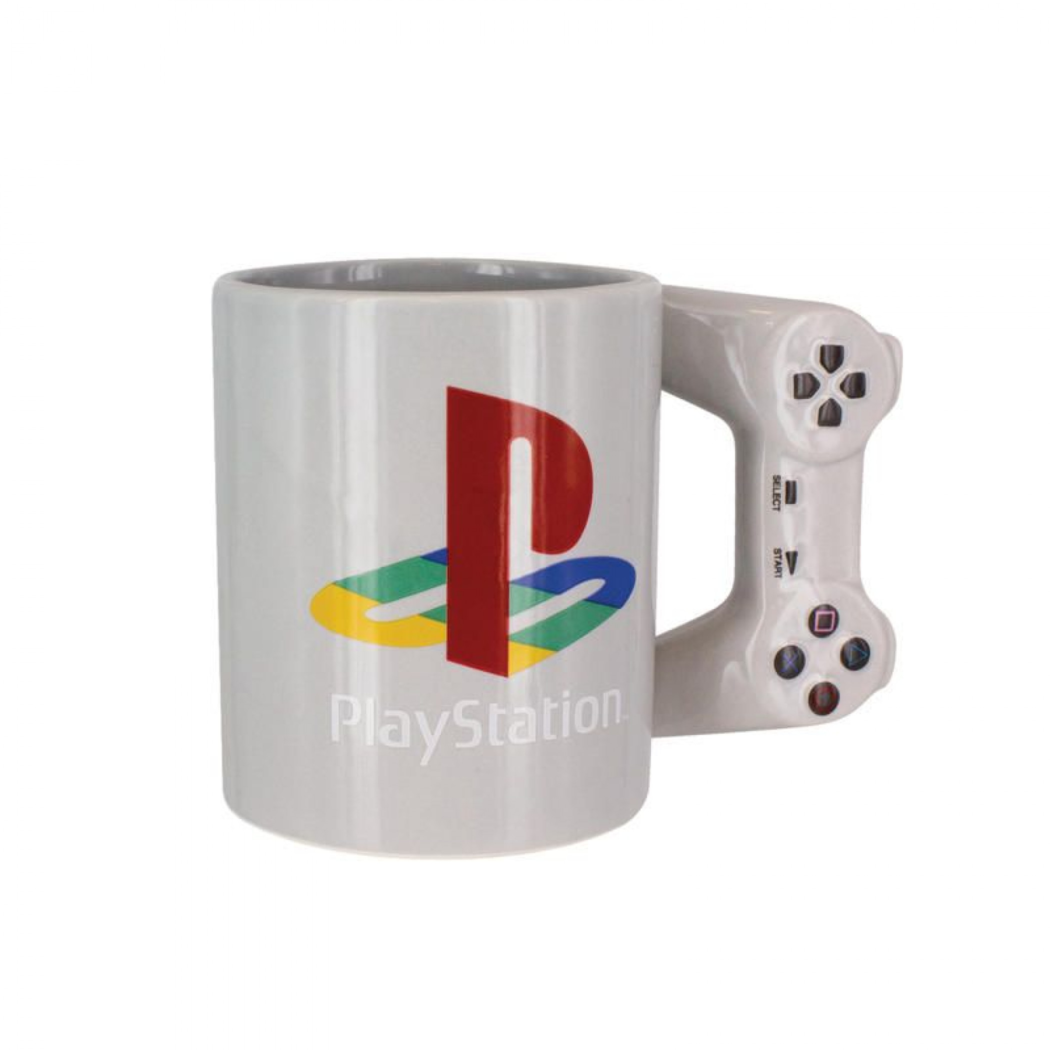 PlayStation Controller Shaped Handle 10oz Ceramic Mug, Grey