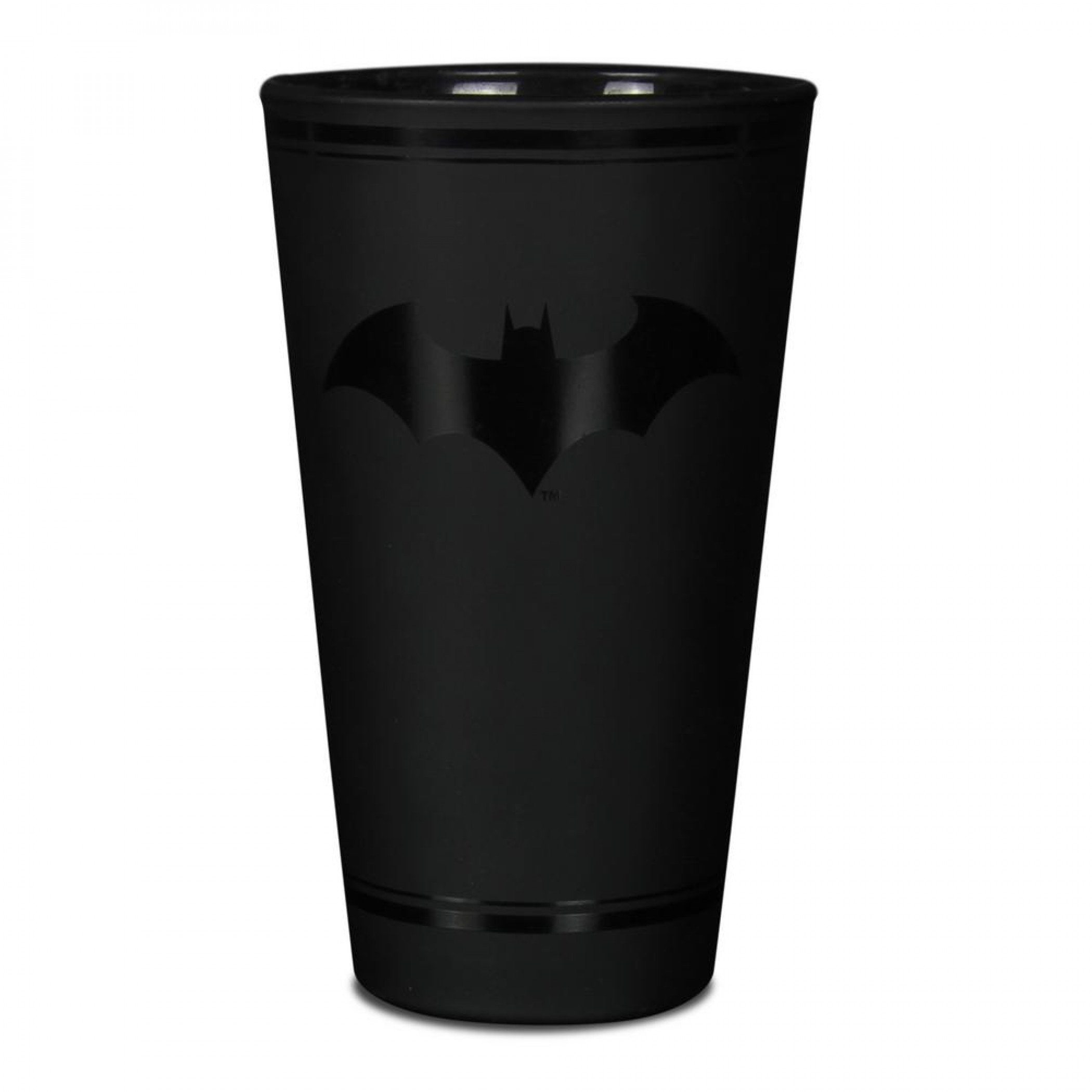 Batman Darktone Pint Glass, Black