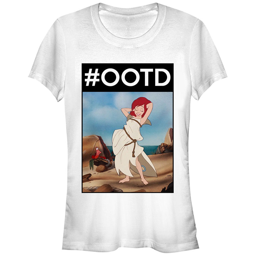 Disney The Little Mermaid OOTD Ariel White Juniors T-Shirt
