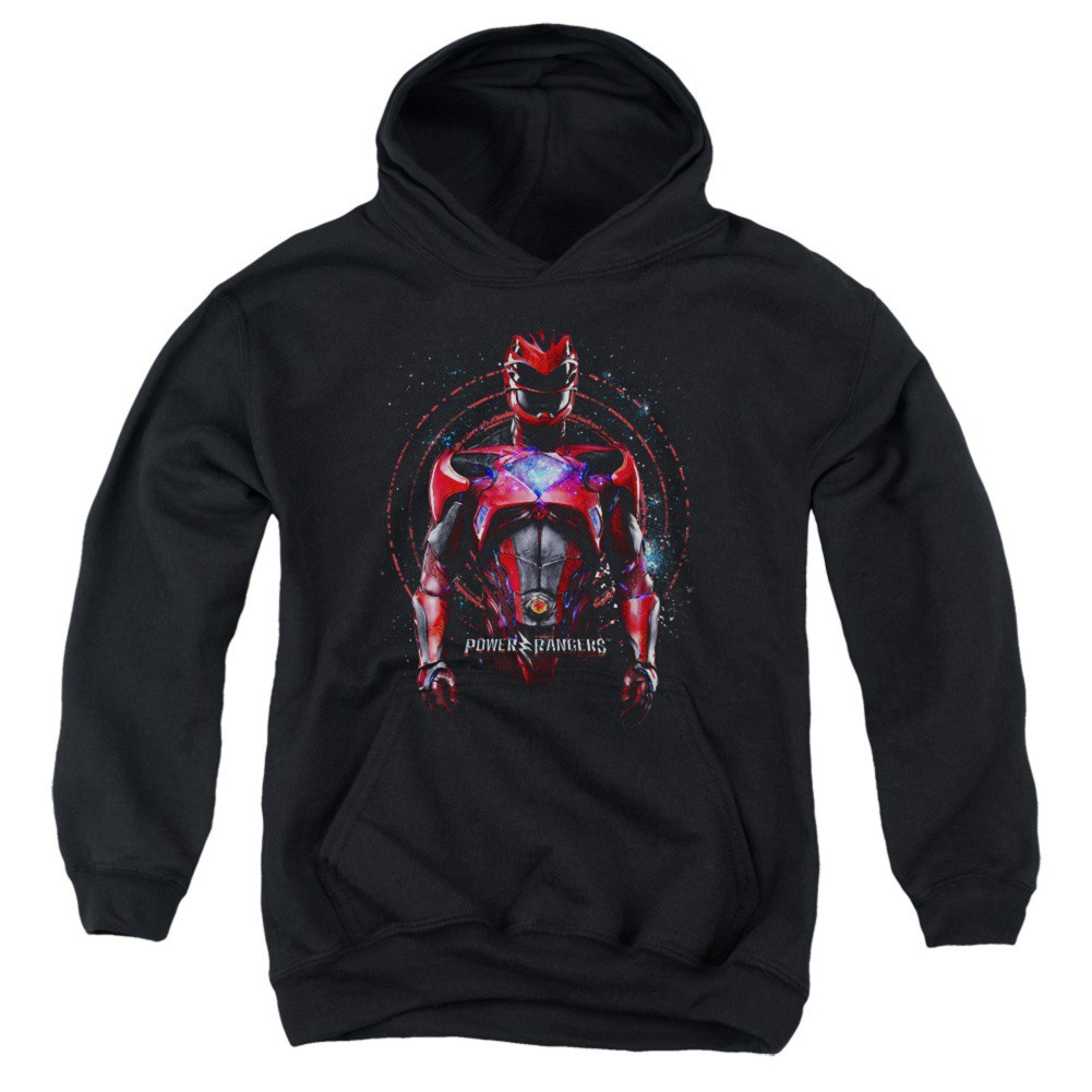 Power Rangers The Movie Red Ranger Black Youth Hoodie