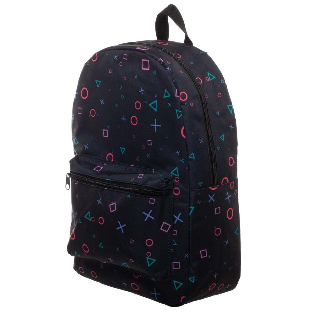 Playstation All Over Print Black Backpack, Black