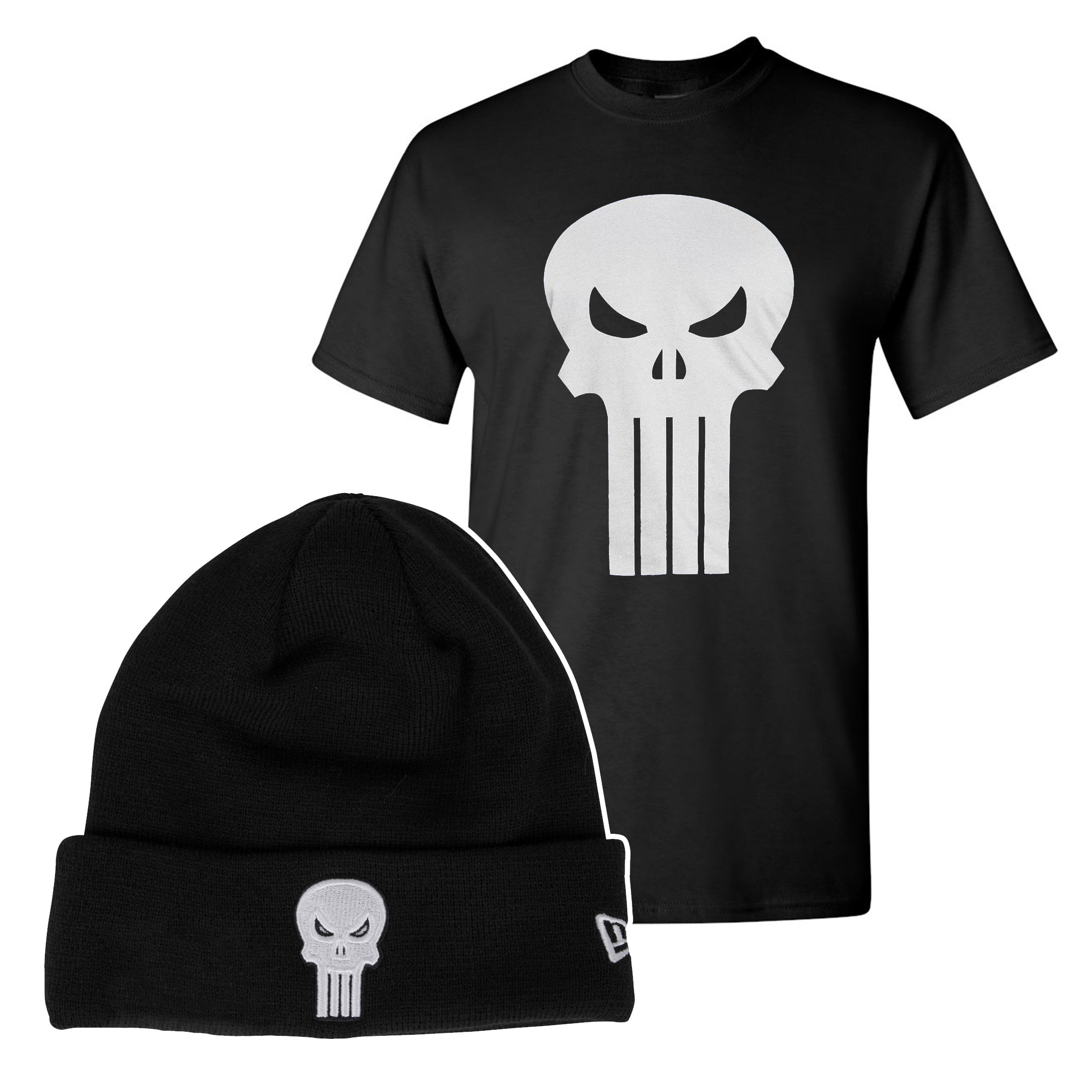 The Punisher T-Shirt & Beanie Bundle, Black