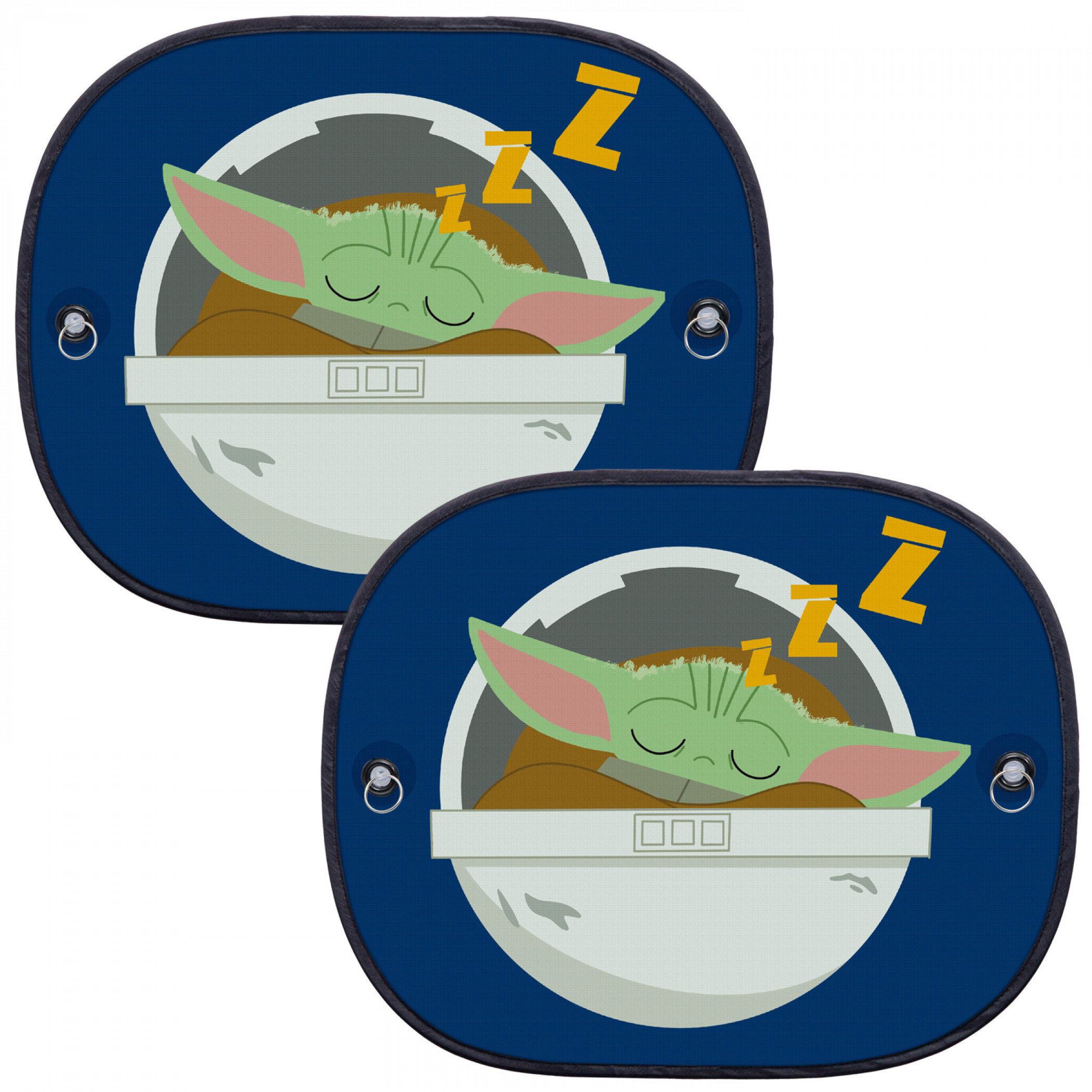 Star Wars The Mandalorian The Child Grogu Nap Time Window Sunshade 2-Piece, Multi-Color