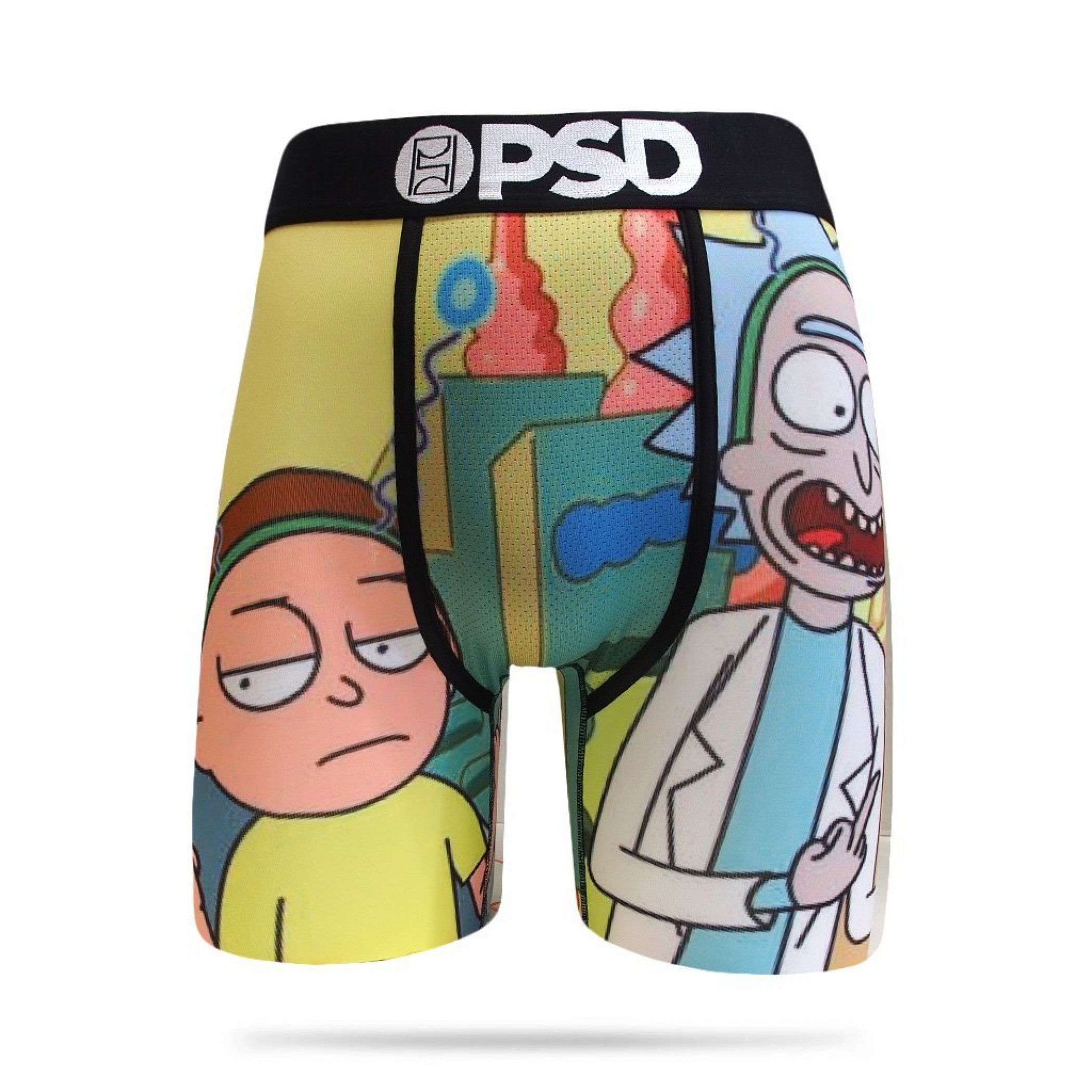 Rick and Morty 2 Birds Men's Boxer Briefs, Yellow