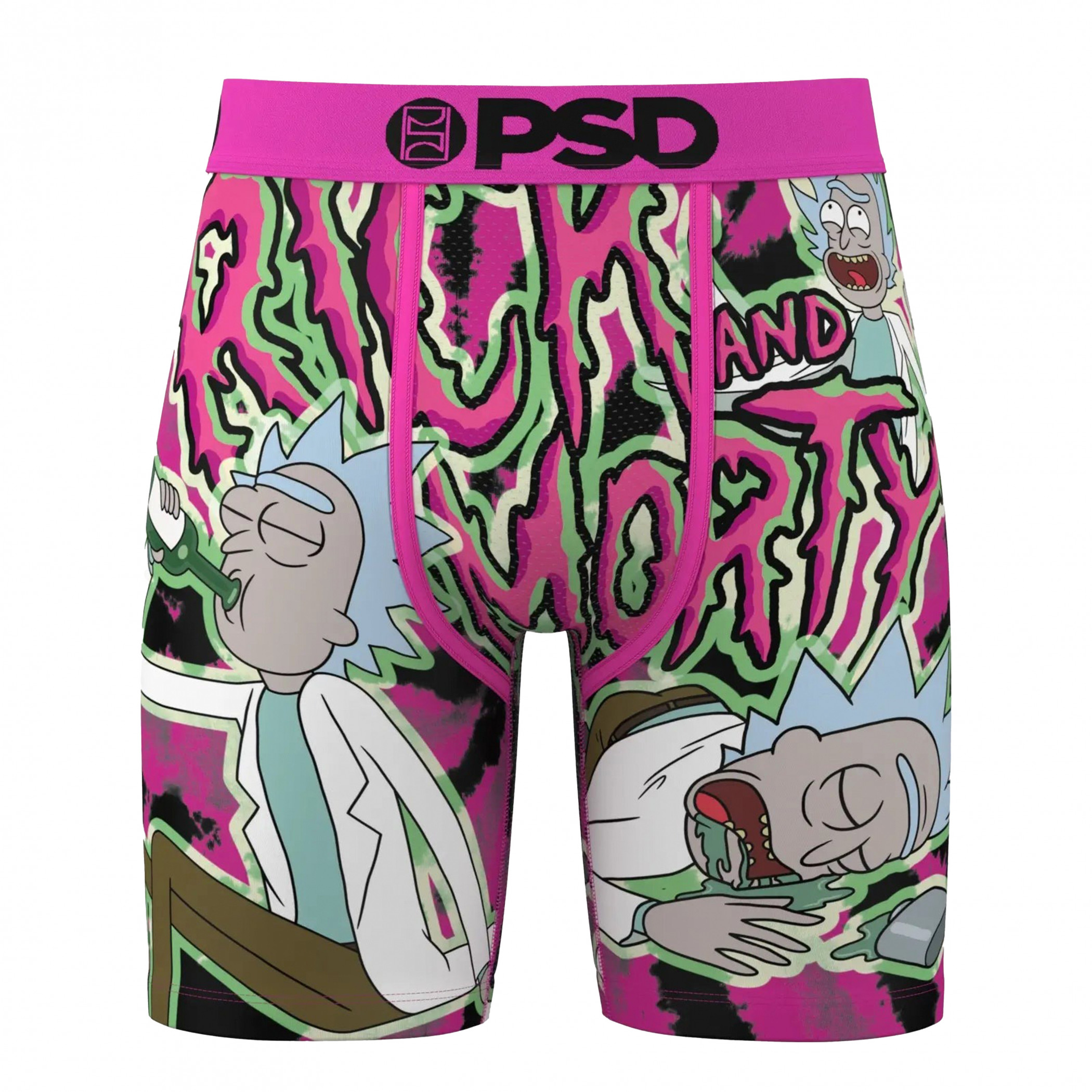 Rick and Morty Tie-Dye Drinks PSD Boxer Briefs, Multi-Color