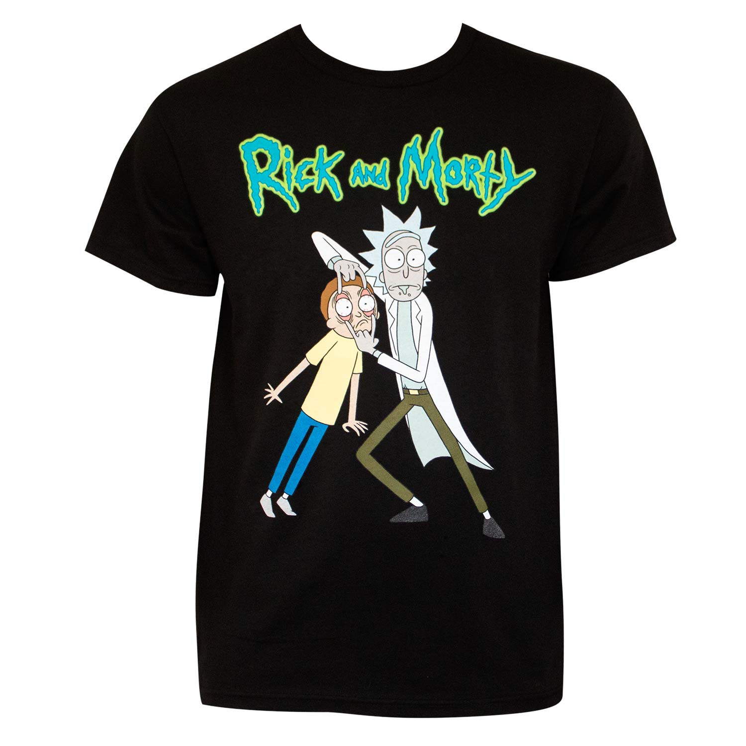 Rick And Morty Men's Black Crazy Eyes T-Shirt, Black