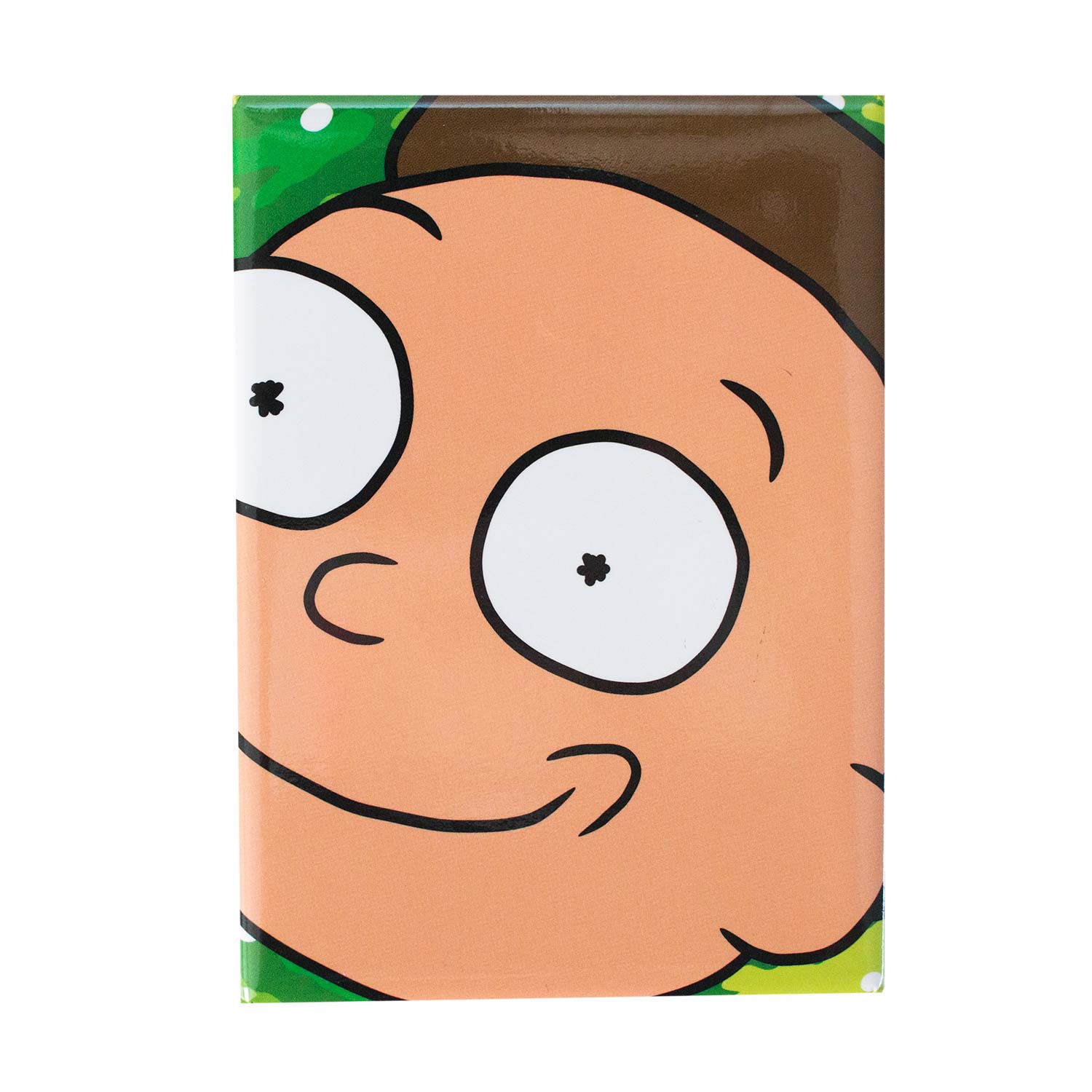 Rick And Morty Close Up Morty Magnet, Green