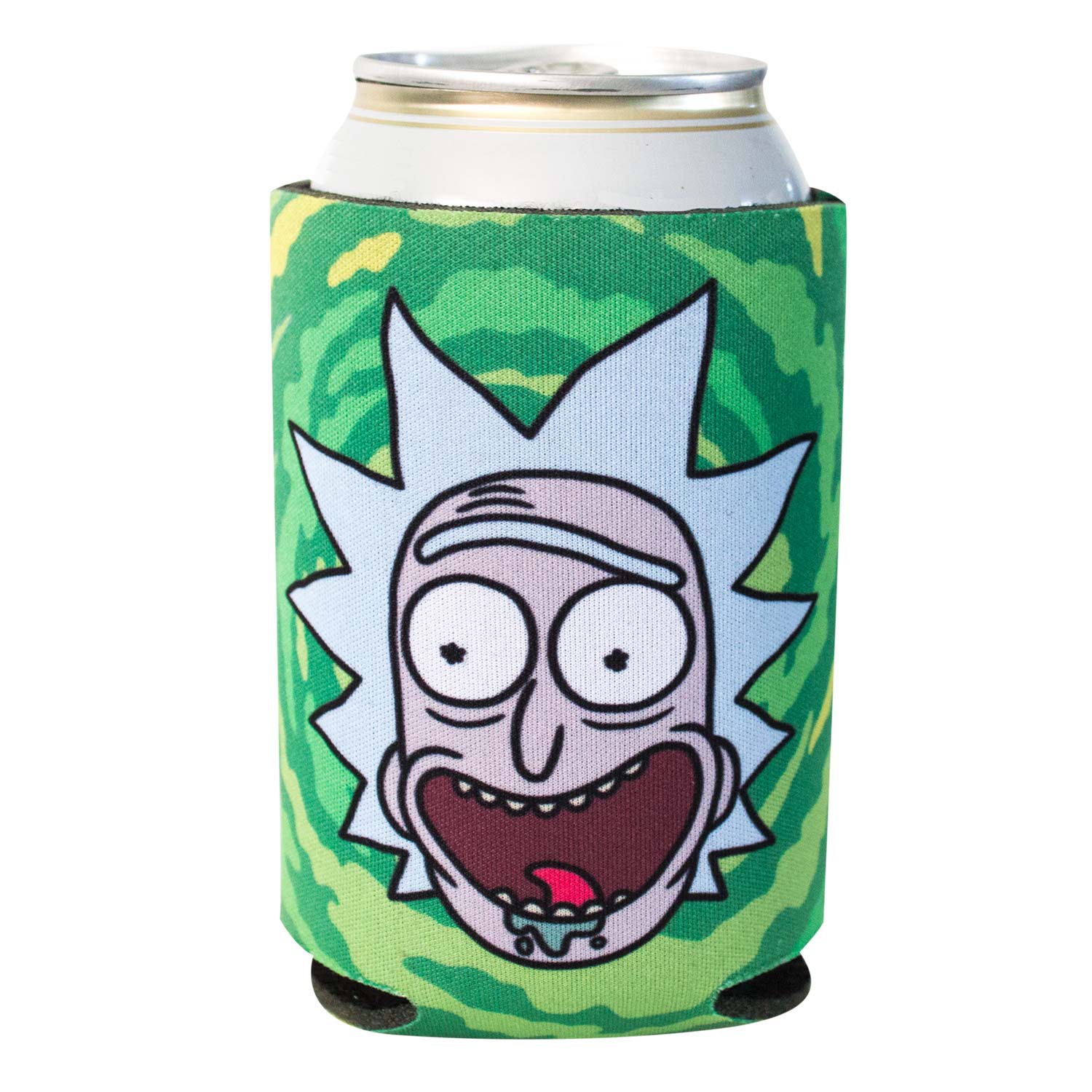 Rick And Morty Screaming Rick Can Insulator, Green
