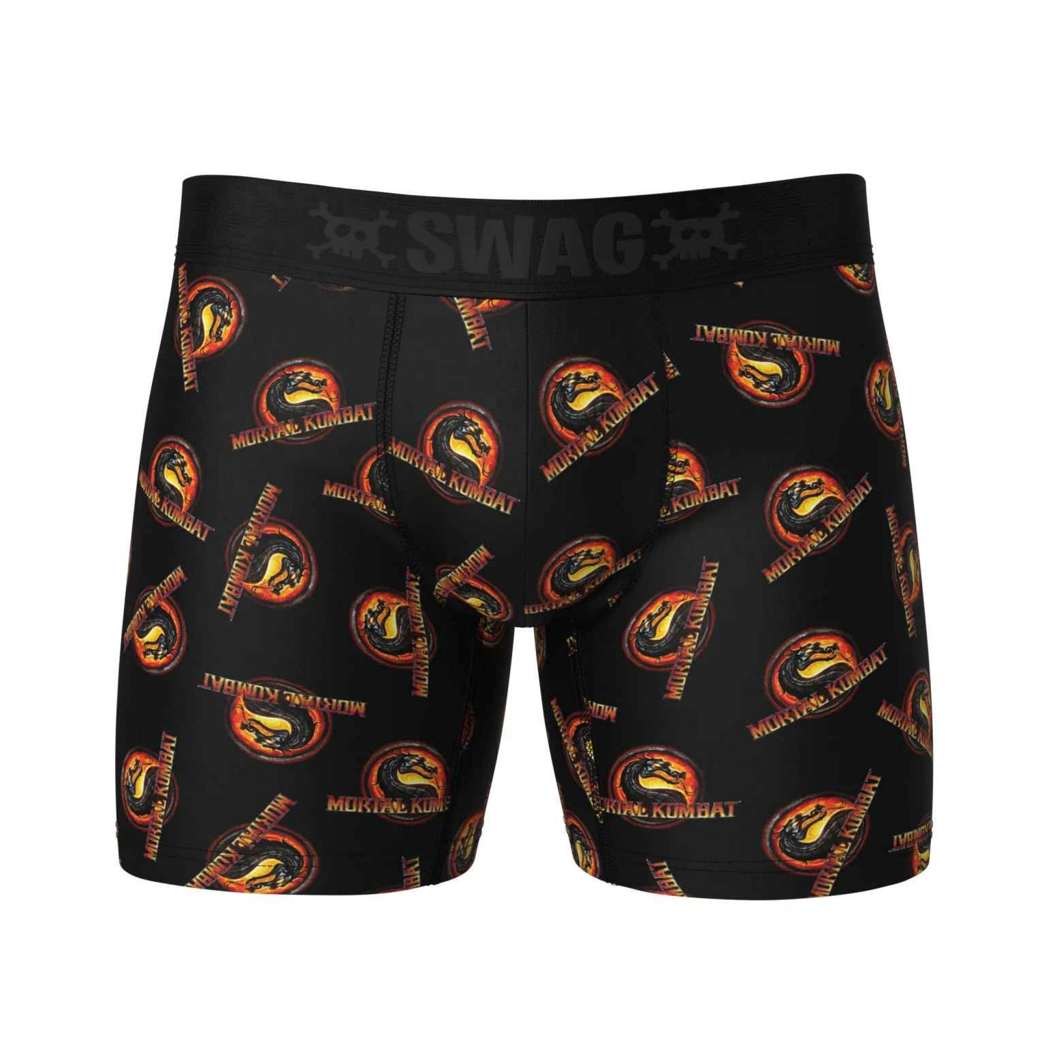 Mortal Kombat Logo SWAG Boxer Briefs, Black
