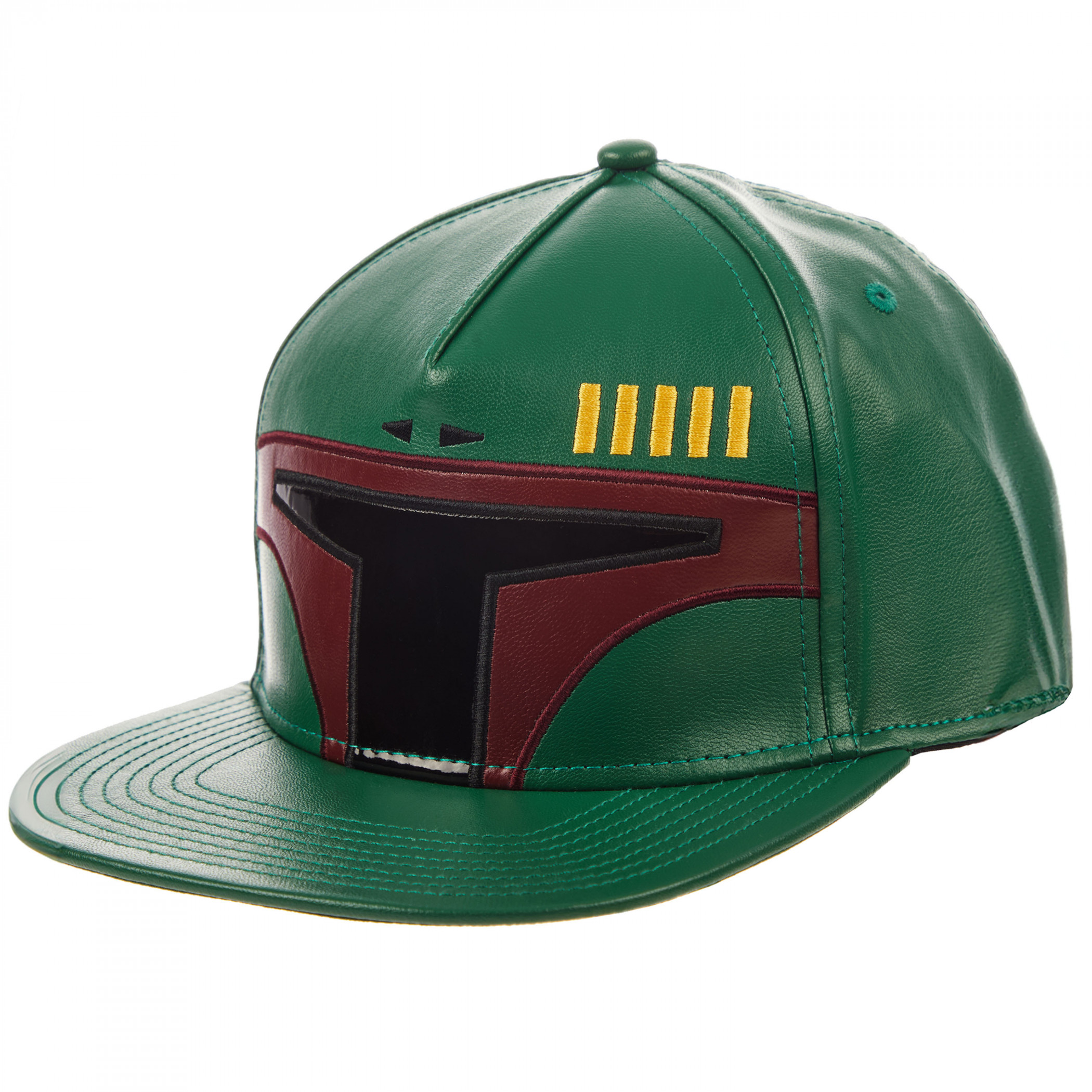 Star Wars Boba Fett's Helmet Flatbill Snapback Hat, Green