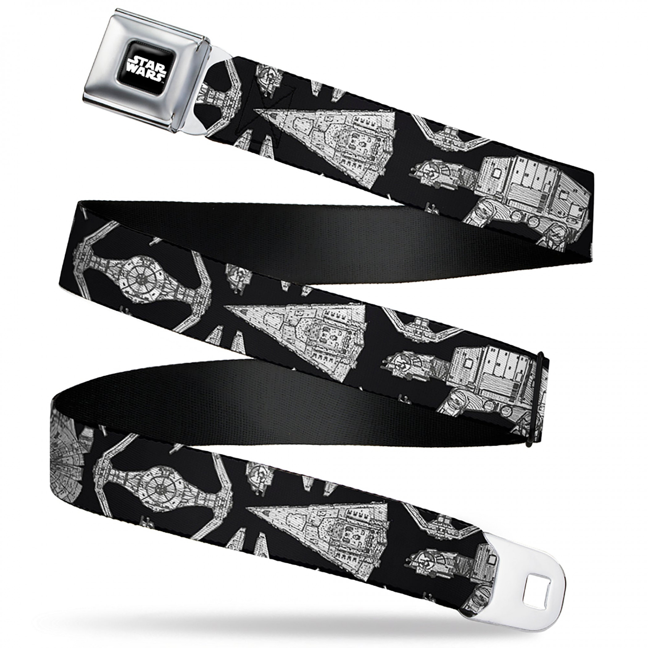 Star Wars Ships and Vehicles Seatbelt Belt 1.5' Wide, Black