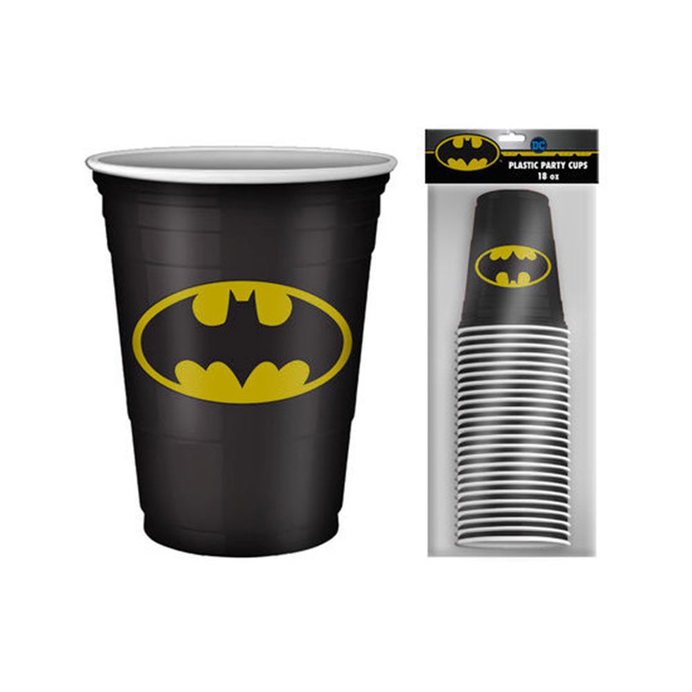 Batman 20 Pack Disposable Cups, Black
