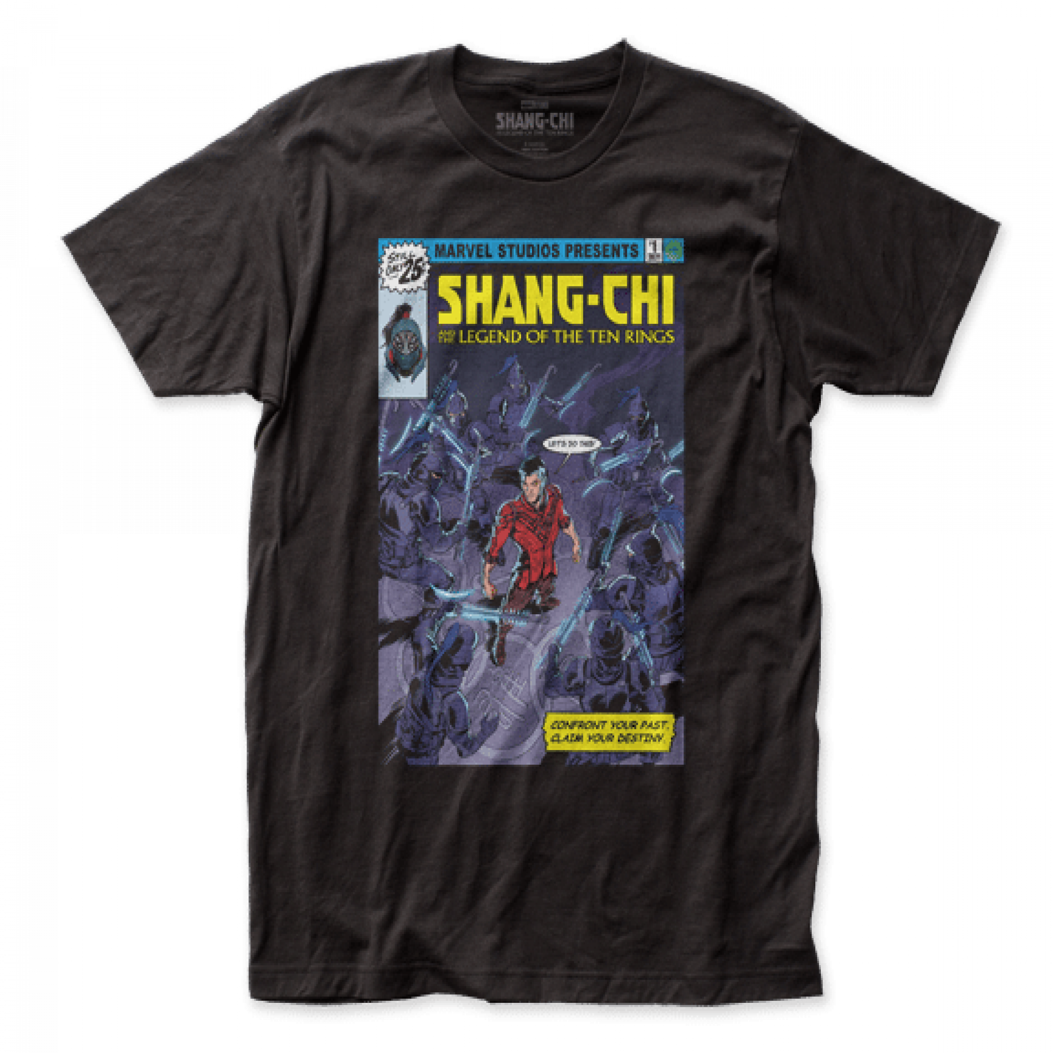 Shang-Chi And The Legend Of The Ten Rings Homage Comic Cover T-Shirt, Black
