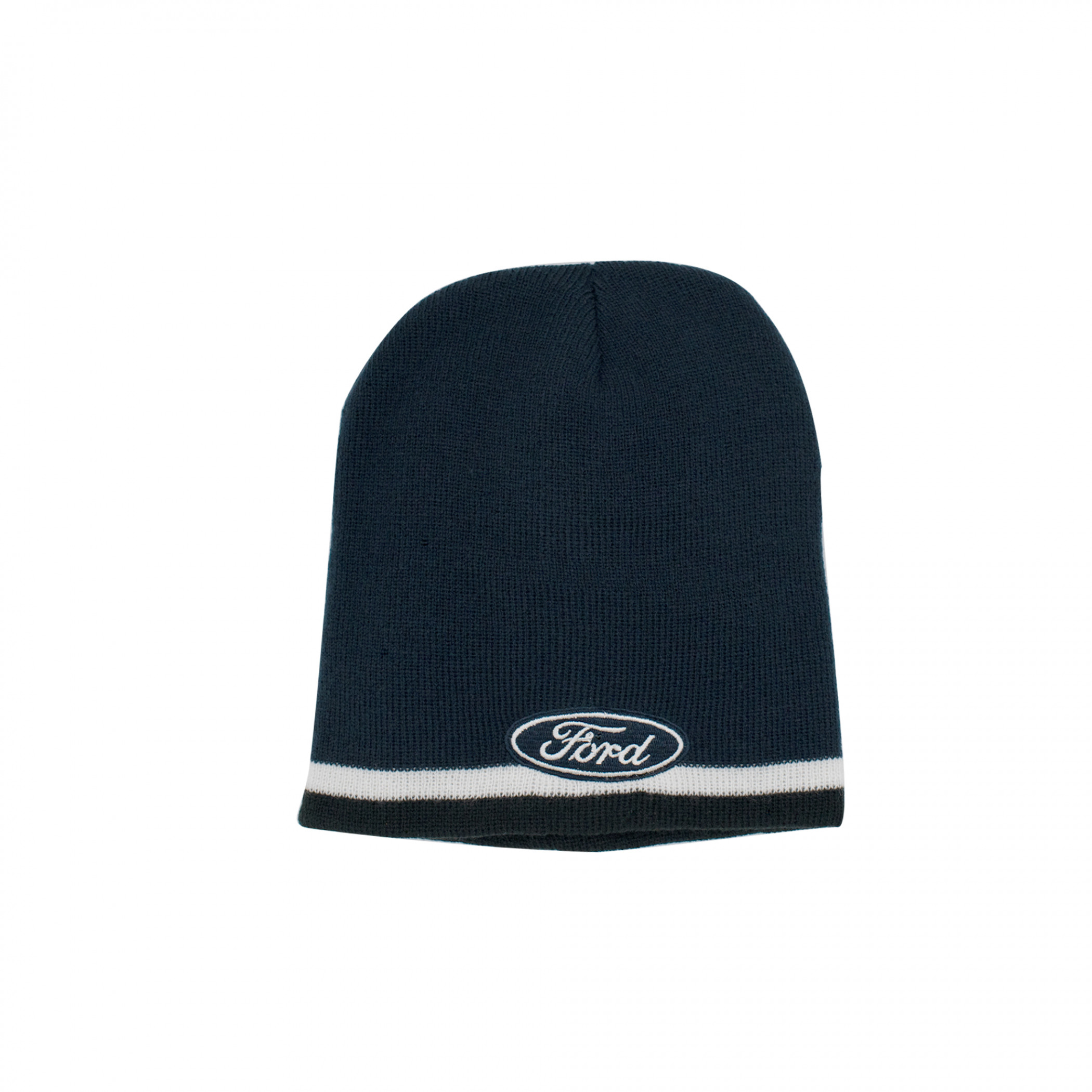 Ford Motor Co. Oval Logo Striped Knit Beanie