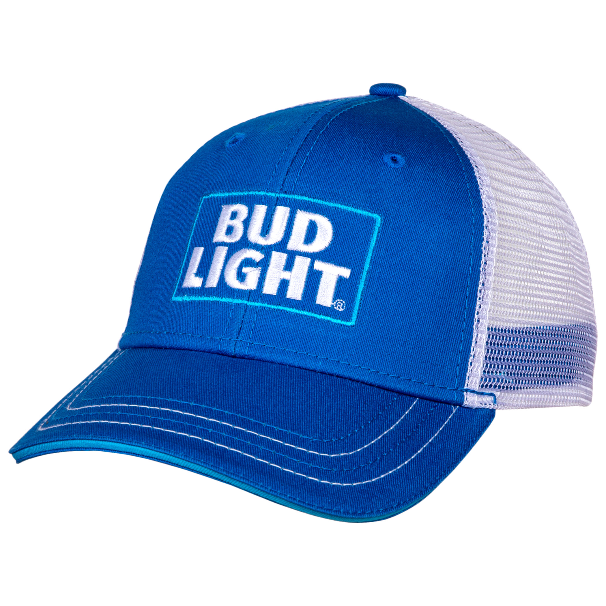 Bud Light Logo Adjustable Snapback Mesh Trucker Hat