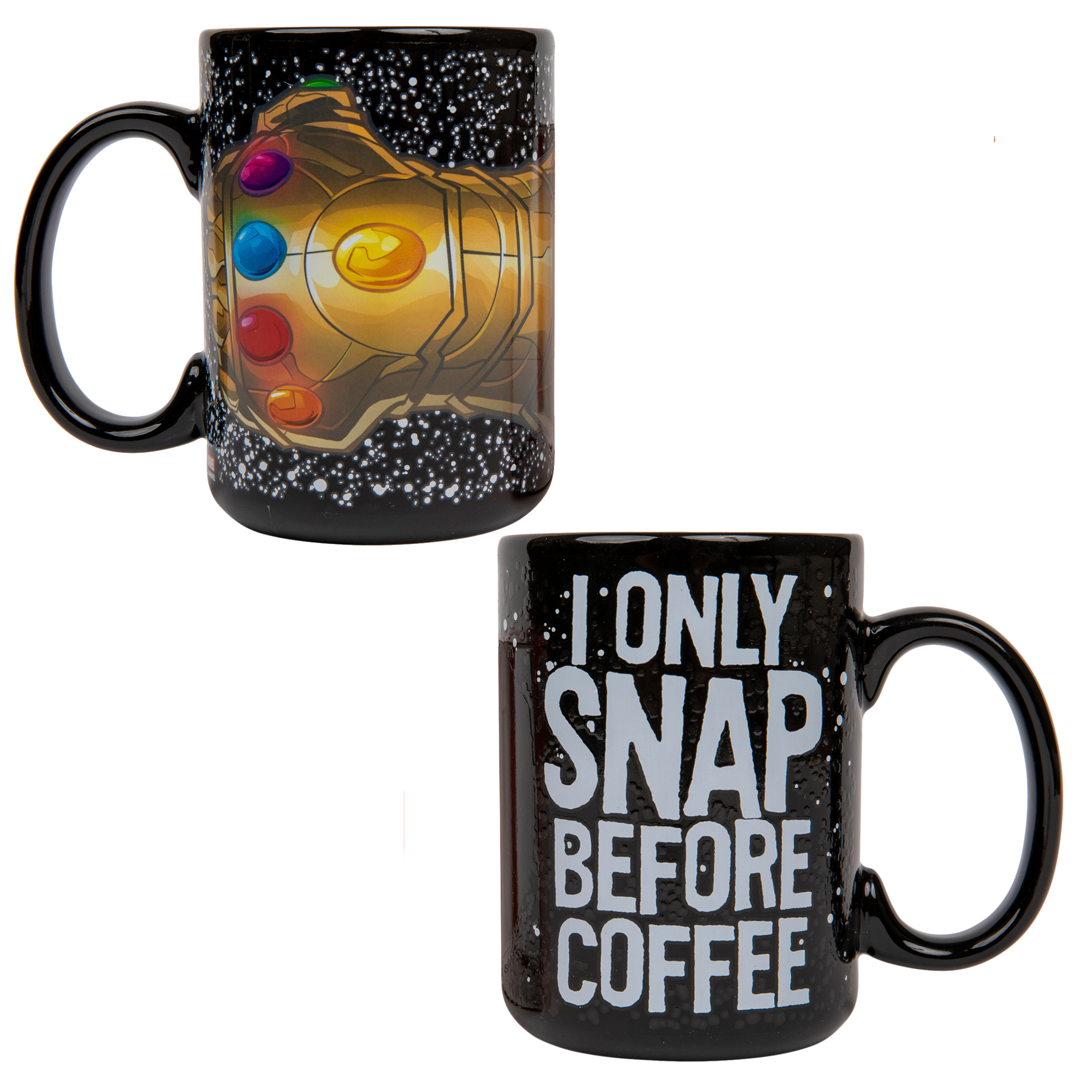 Thanos I Only SNAP Before Coffee 15oz. Color Change Ceramic Mug, Multi-Color
