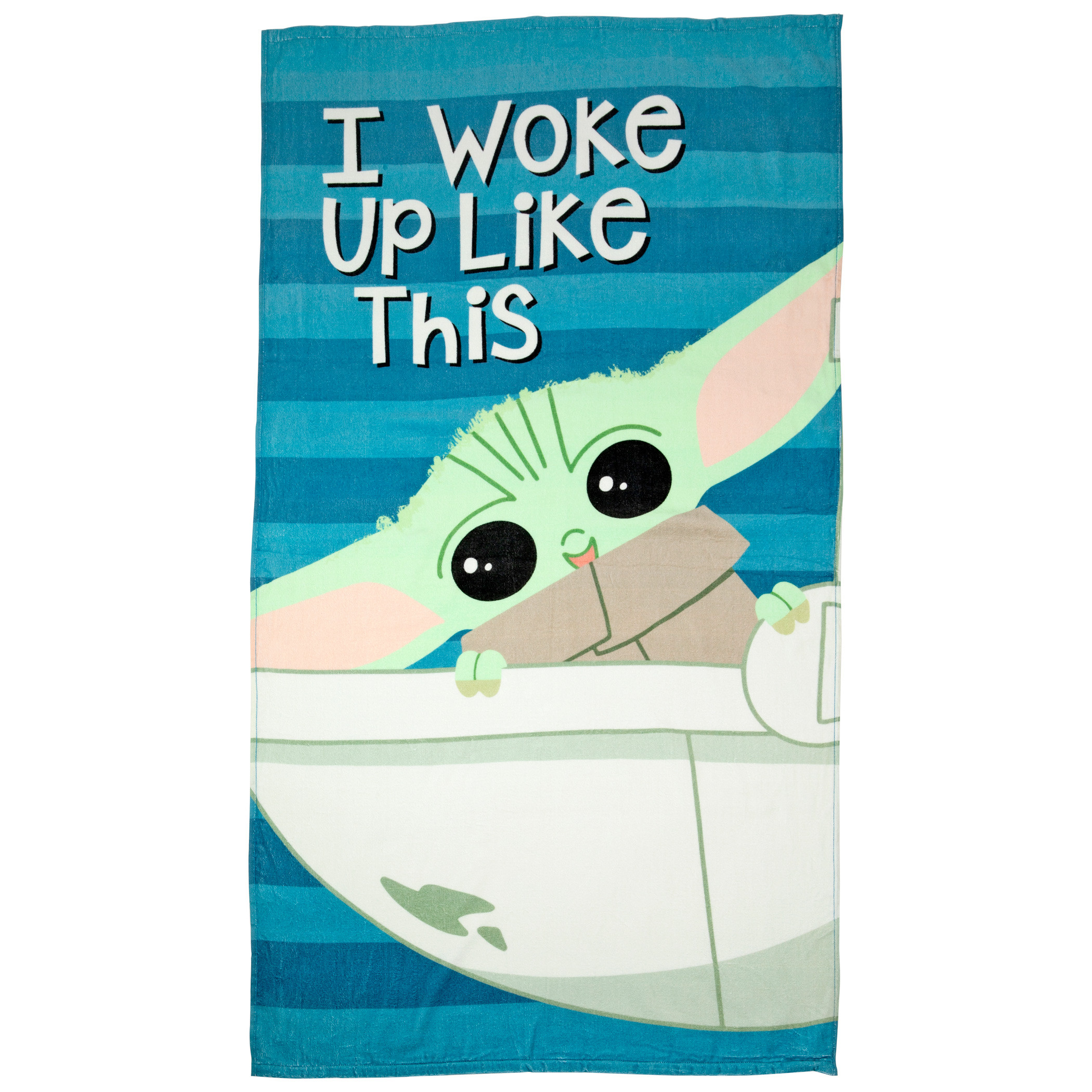 Star Wars Mandalorian The Child Grogu Woke Up Like This Beach Towel, Multi-Color