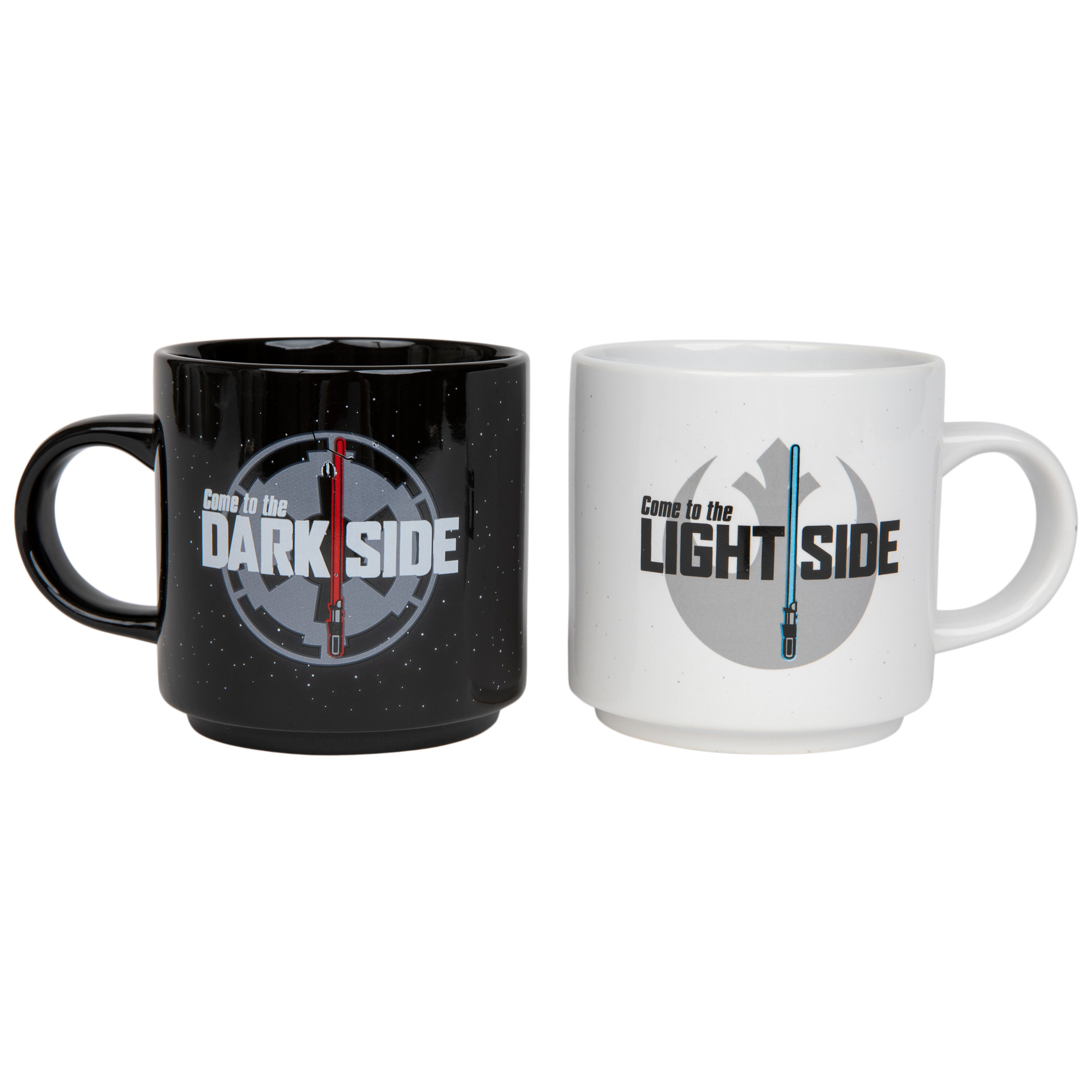 Star Wars Lightsaber Light and Dark Side 2pk 14oz. Mugs, White