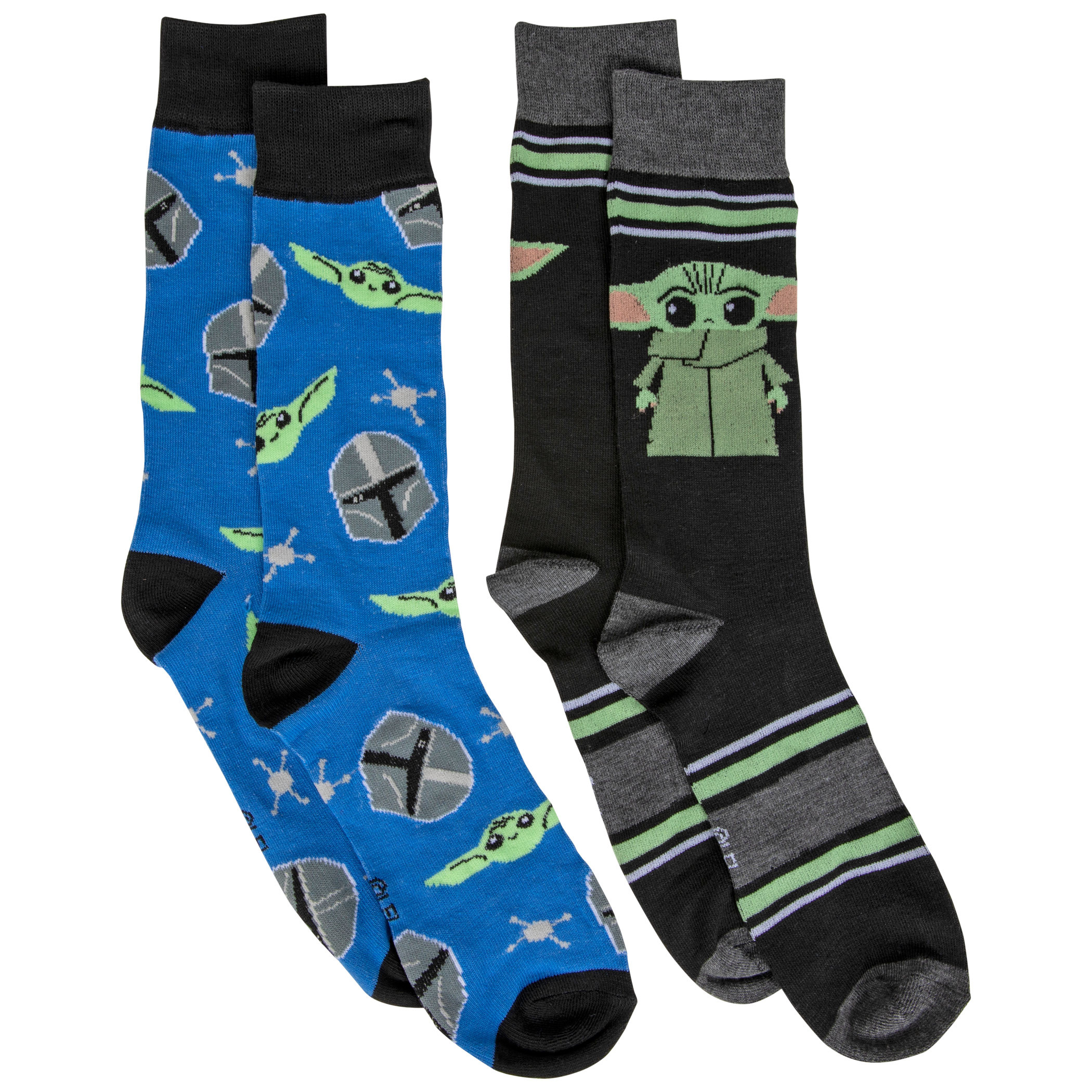 Star Wars The Mandalorian The Child & The Way 2-Pack of Casual Crew Socks, Multi-Color