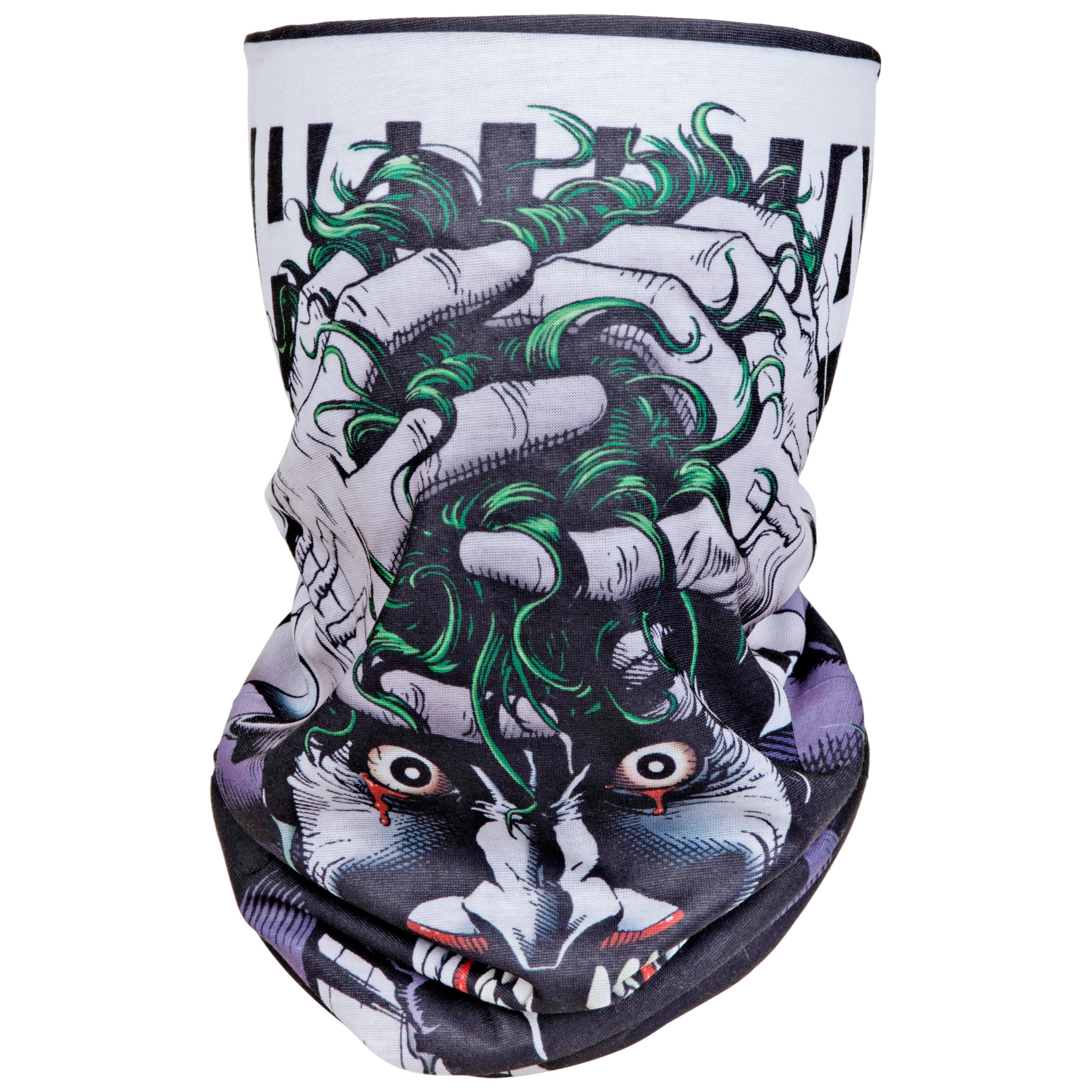 Joker The Killing Joke Hahaha's Full Face Mask Gaiter Tubular Bandana, Black