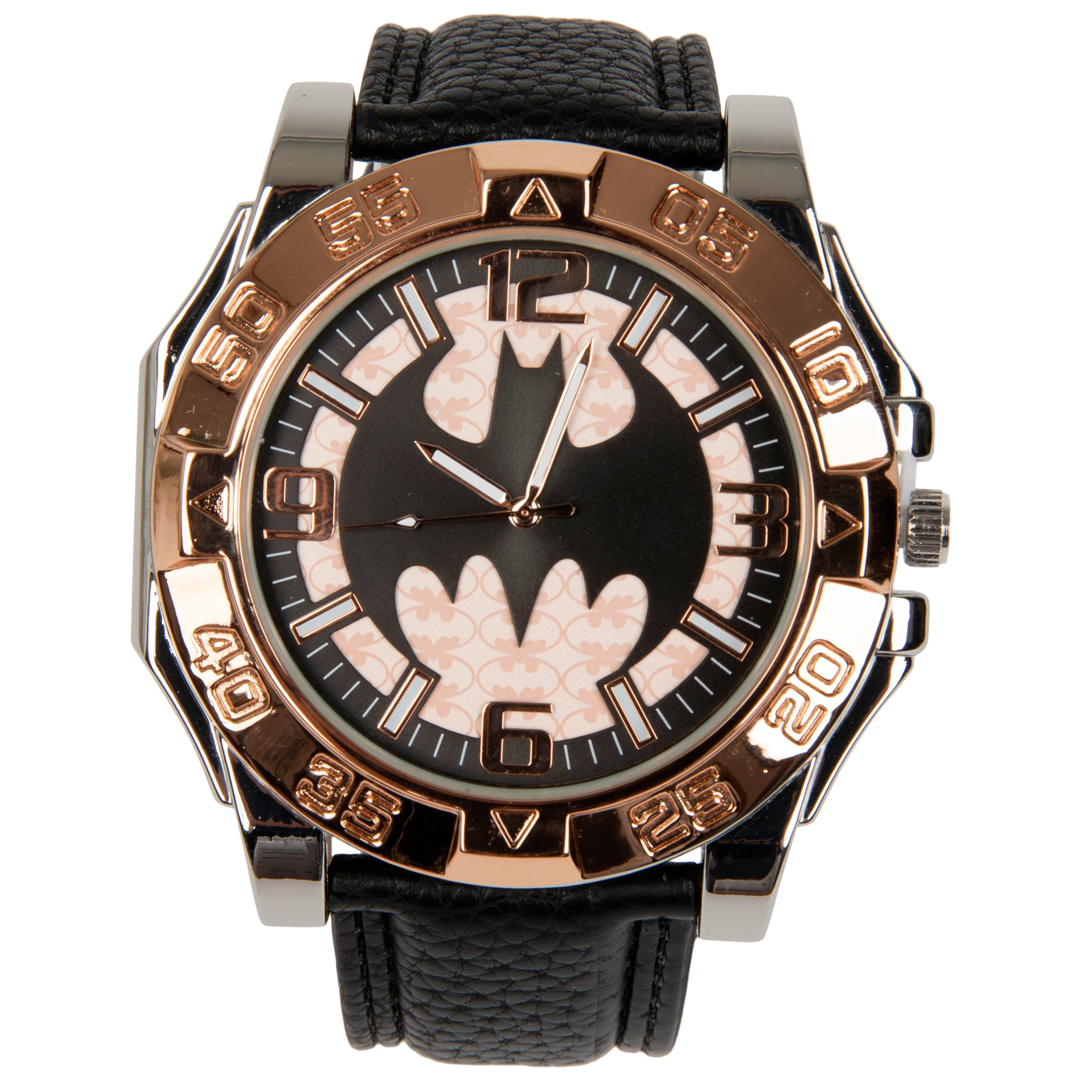Batman Rose Gold Face Watch, Black