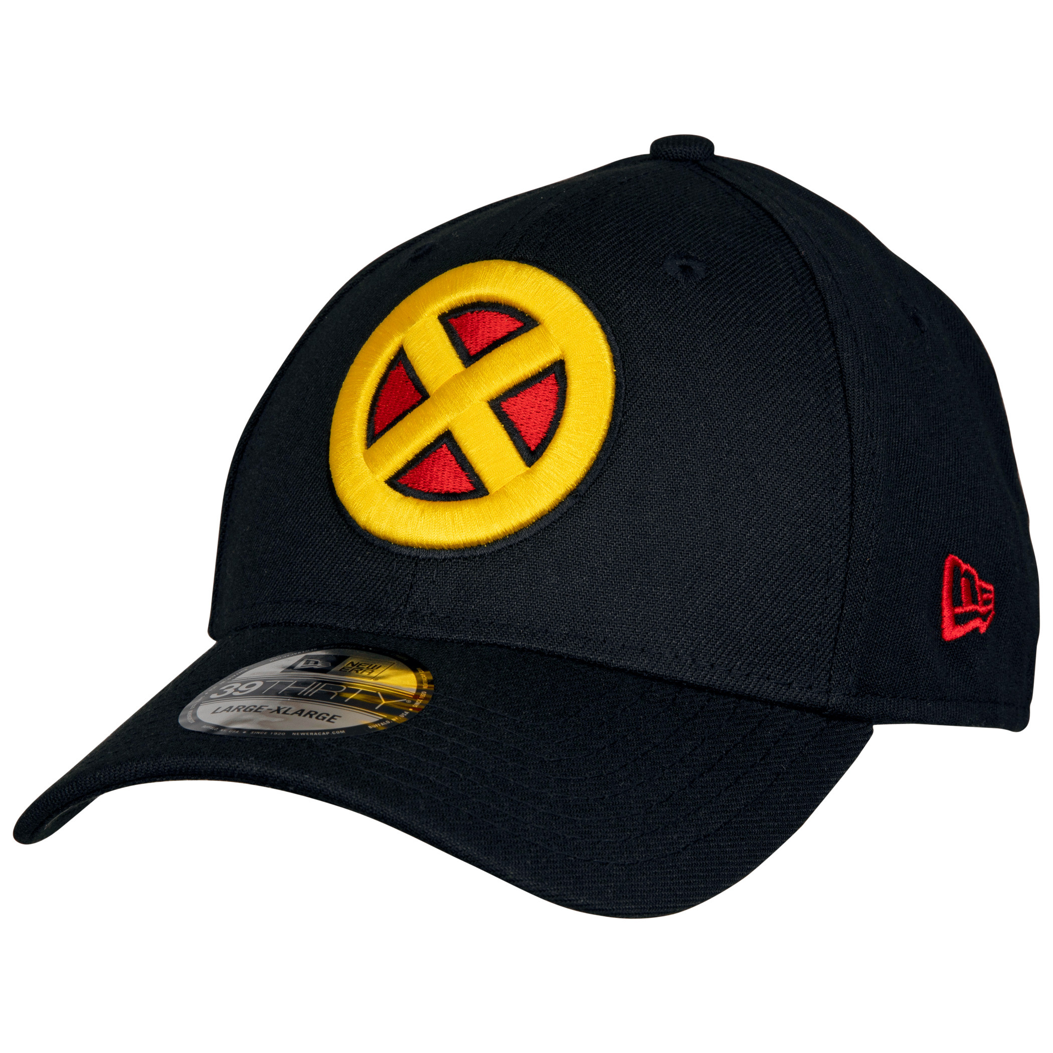 X-Men Symbol Black Costume New Era 39Thirty Fitted Hat, Black