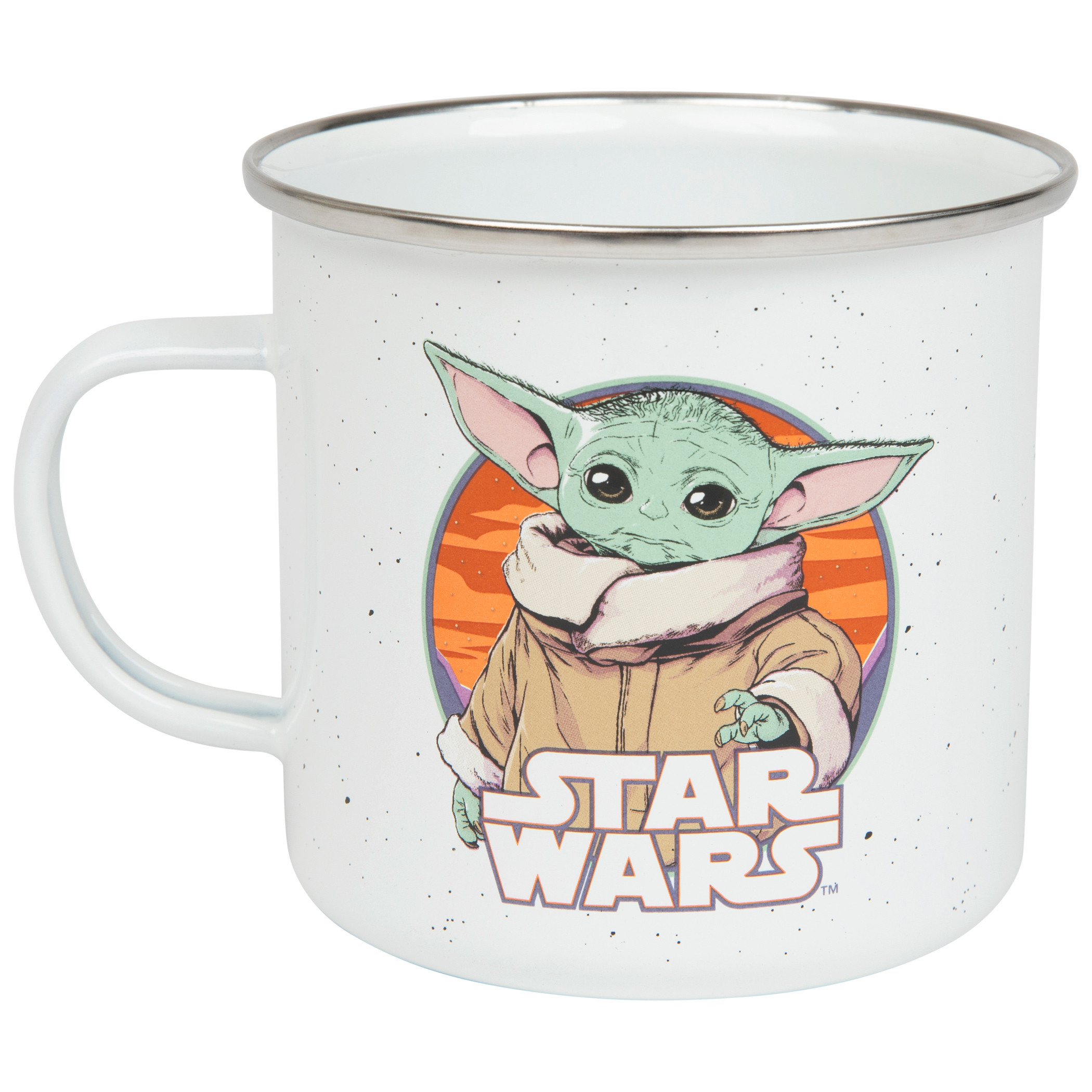 Star Wars The Mandalorian The Child 21oz Enamel Camper Mug, Multi-Color