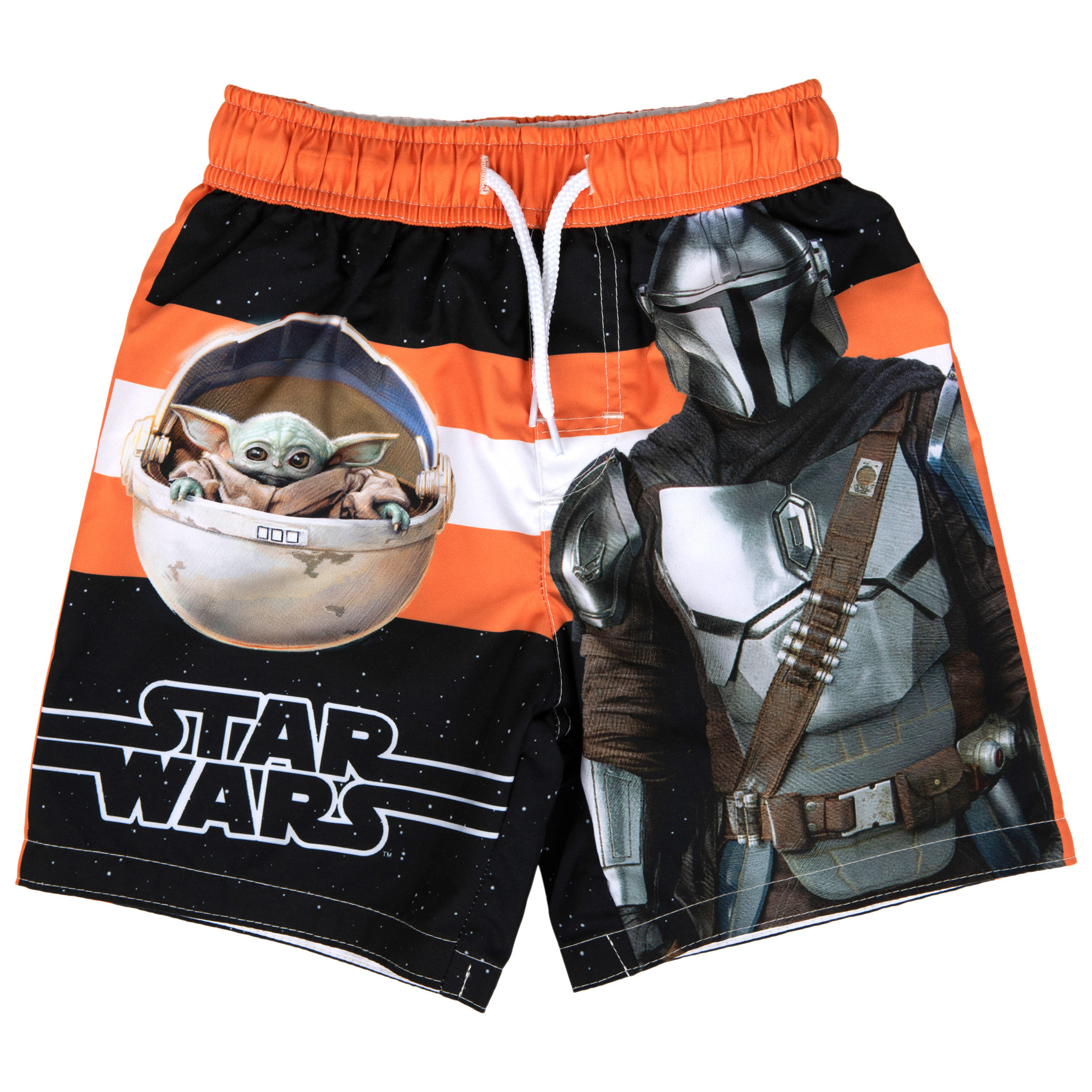 Star Wars The Mandalorian The Child Youth Swim Trunks, Black