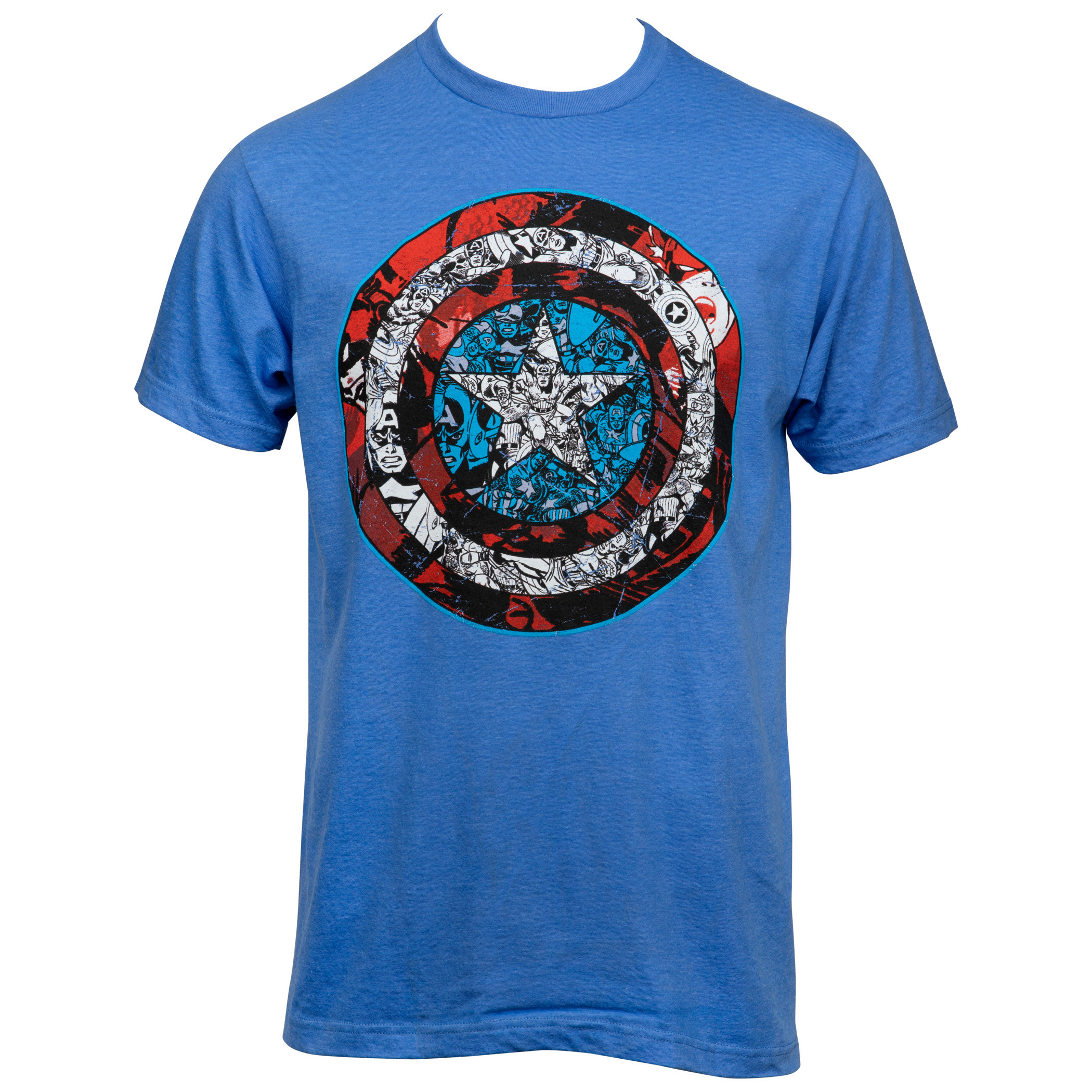 Captain America Shield Comic Images T-shirt, Blue