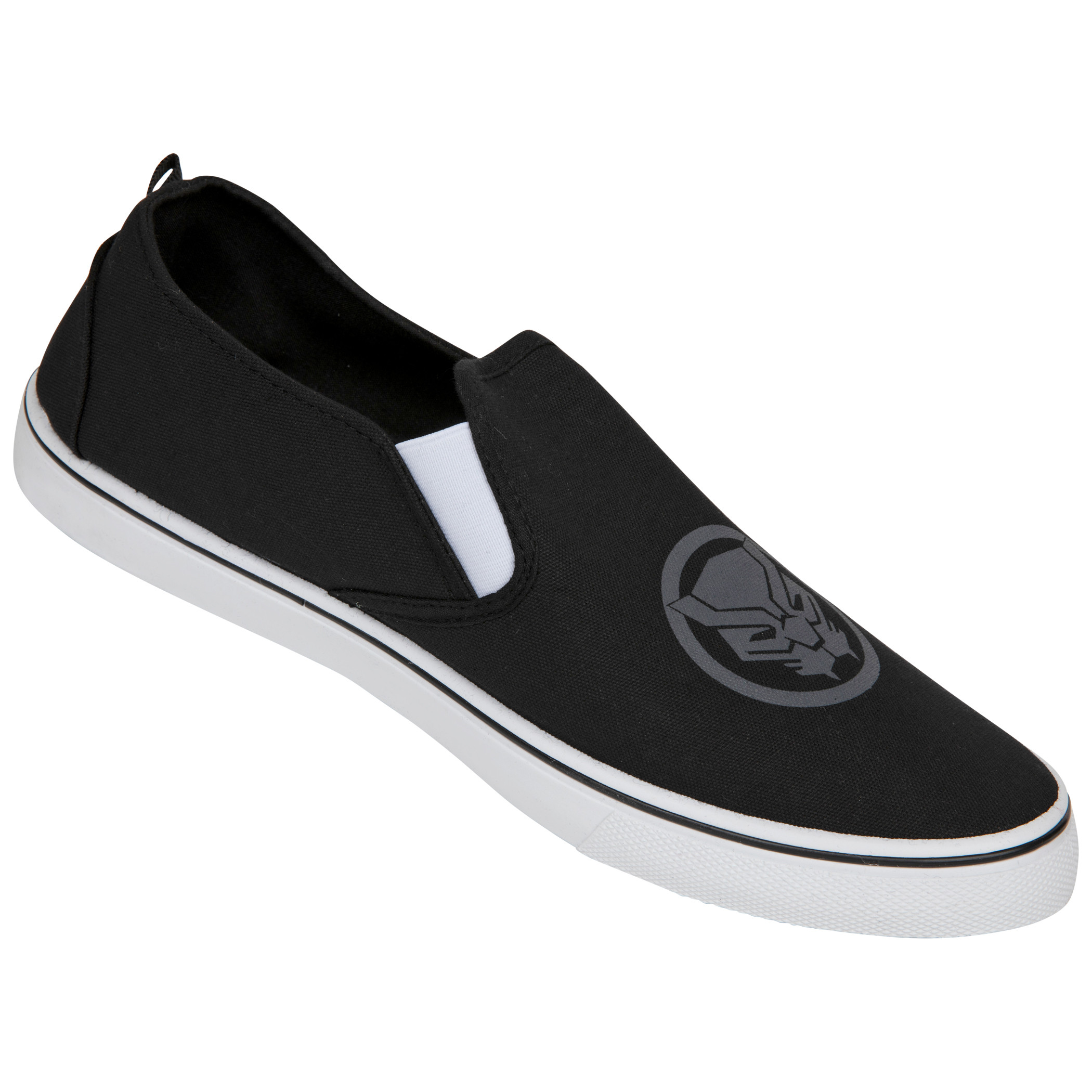 Marvel Black Panther Symbol Slip-On Shoes, Black